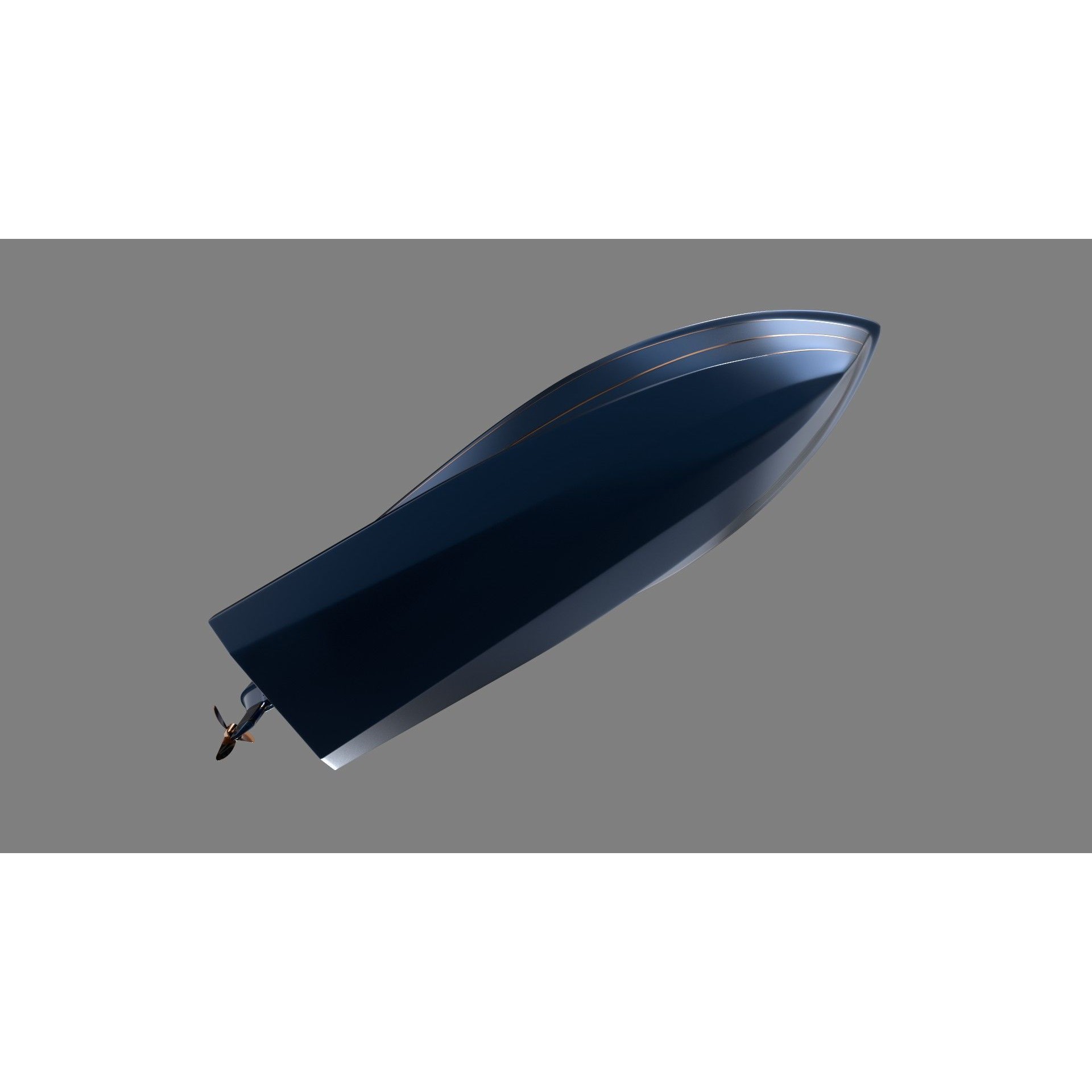 Motorboat - Low-Poly Game-Ready 3D Model - View 12