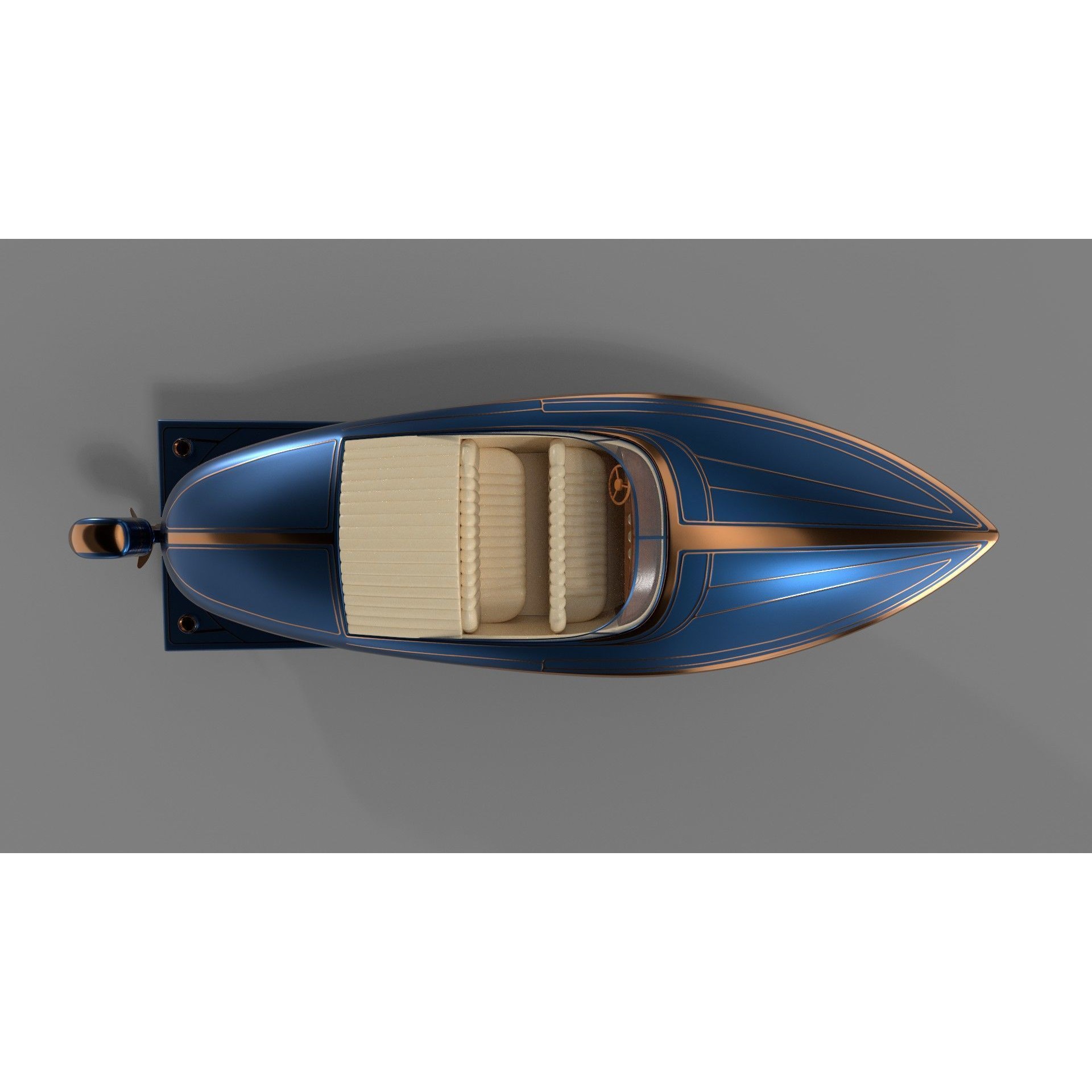 Motorboat - Low-Poly Game-Ready 3D Model - View 13