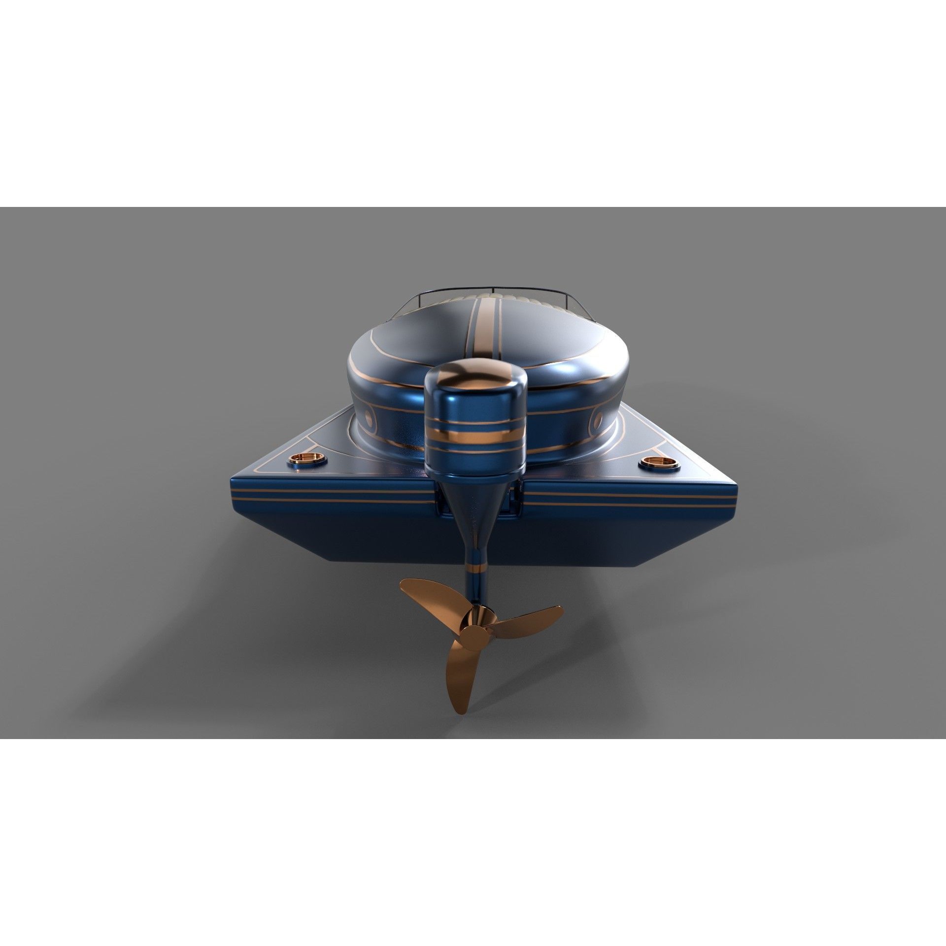 Motorboat - Low-Poly Game-Ready 3D Model - View 6