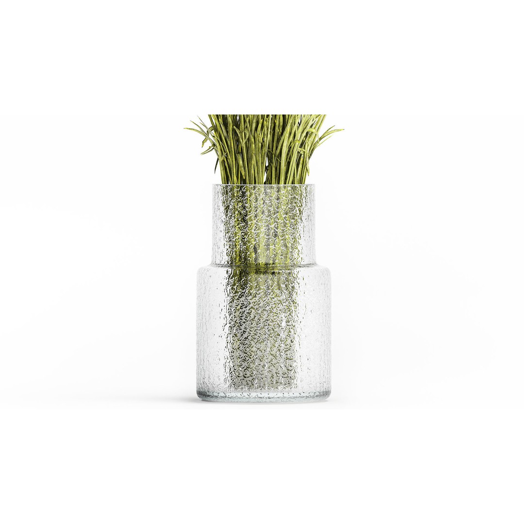 Bouquet of Wildflowers 3D Model – Modern Green Wheat Arrangement, FBX - View 5