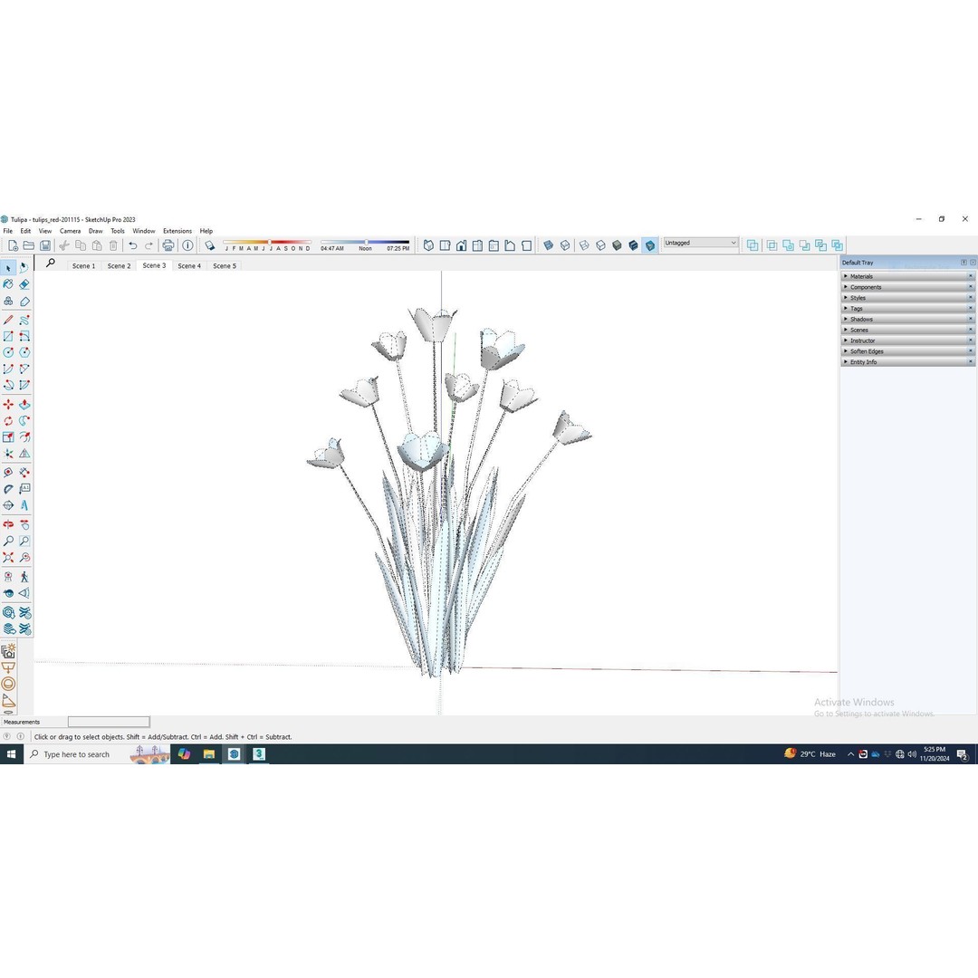 Tulipa 3D Model – Low Poly Red Tulip Plant for VR/AR