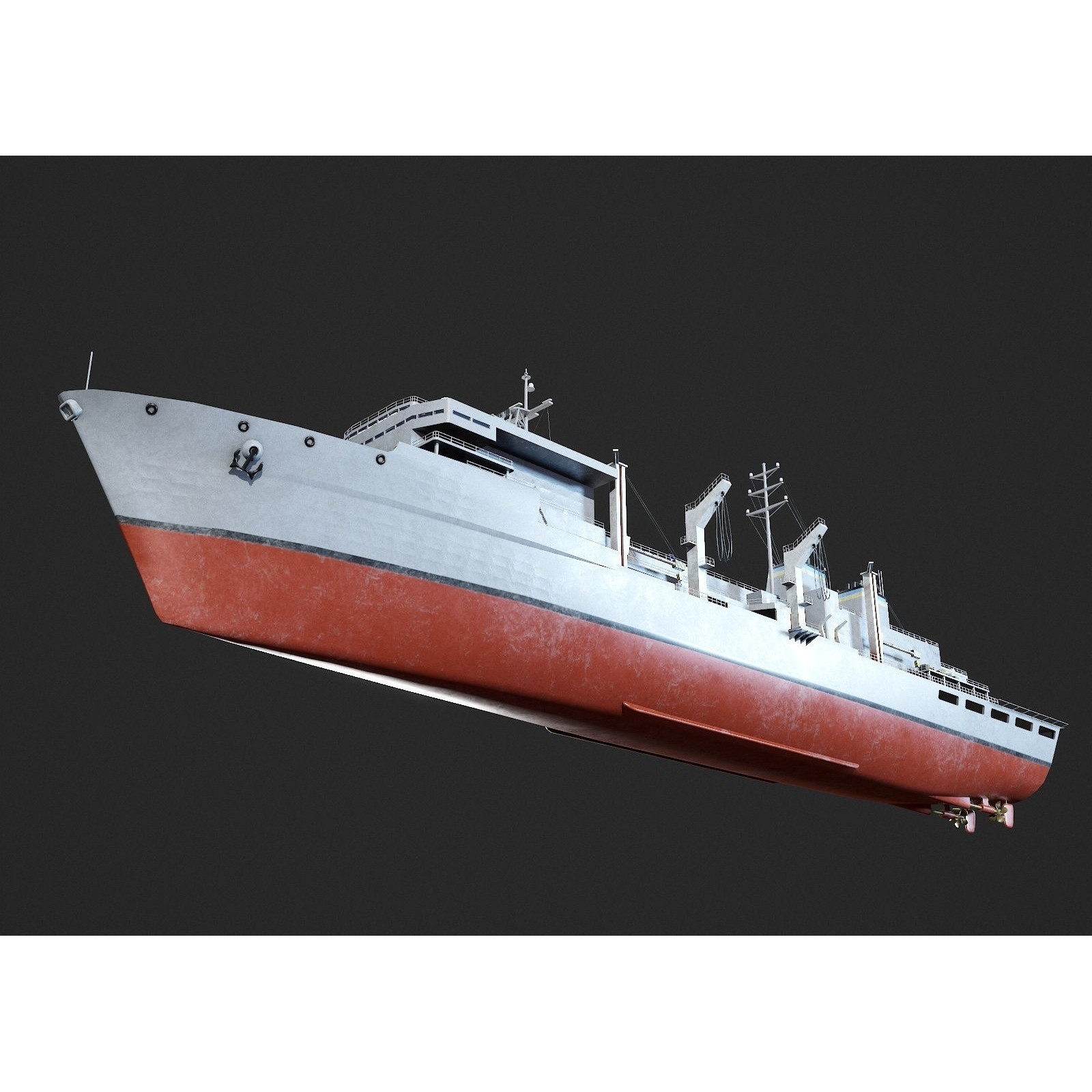 USS Supply-Class Fast Combat Support - Low-Poly Game-Ready 3D Model - View 11