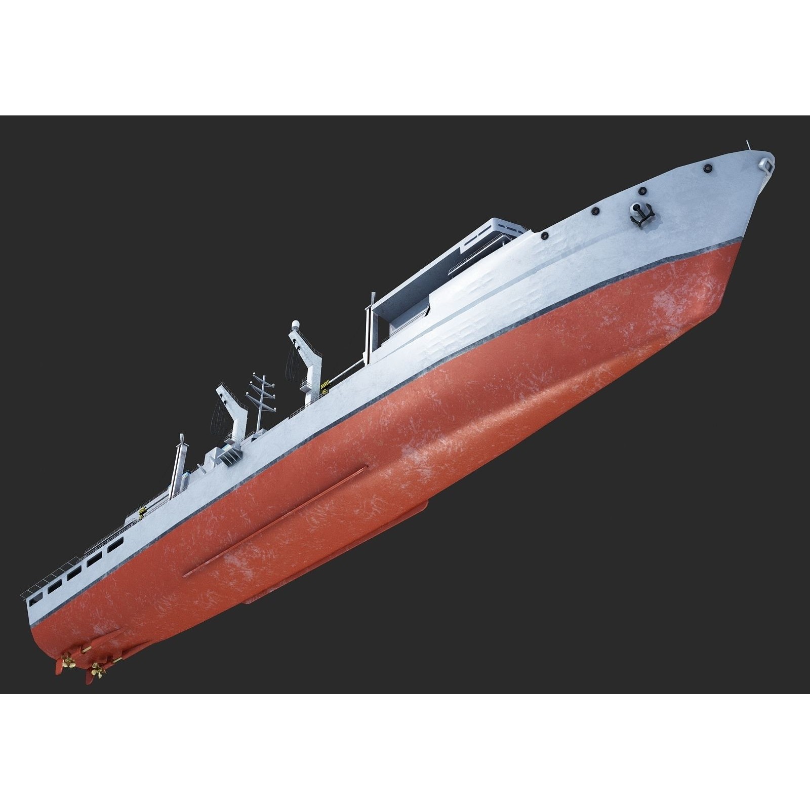 USS Supply-Class Fast Combat Support - Low-Poly Game-Ready 3D Model - View 18
