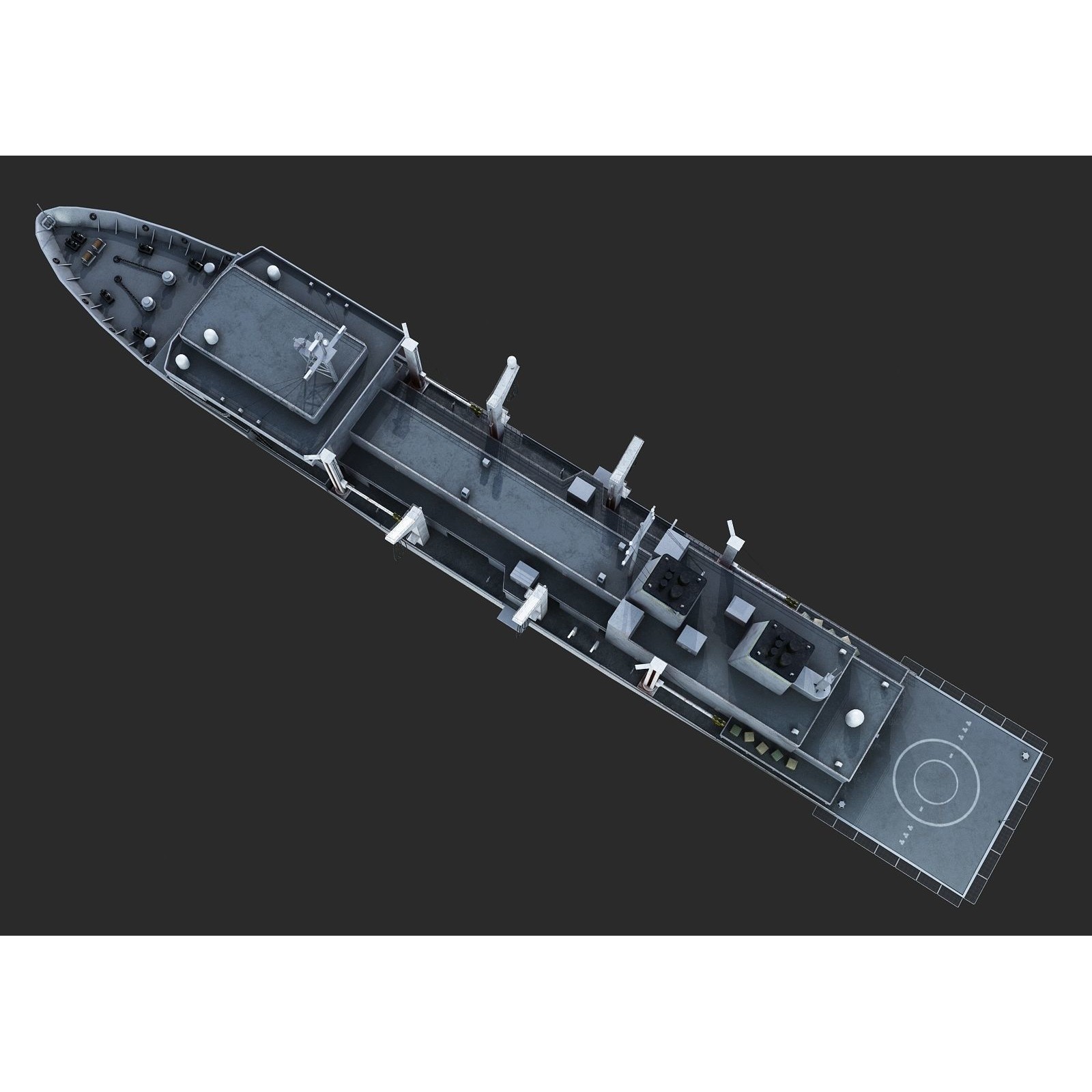 USS Supply-Class Fast Combat Support - Low-Poly Game-Ready 3D Model - View 20