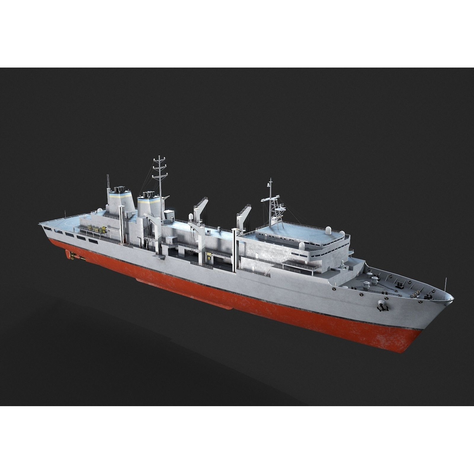 USS Supply-Class Fast Combat Support - Low-Poly Game-Ready 3D Model - View 8