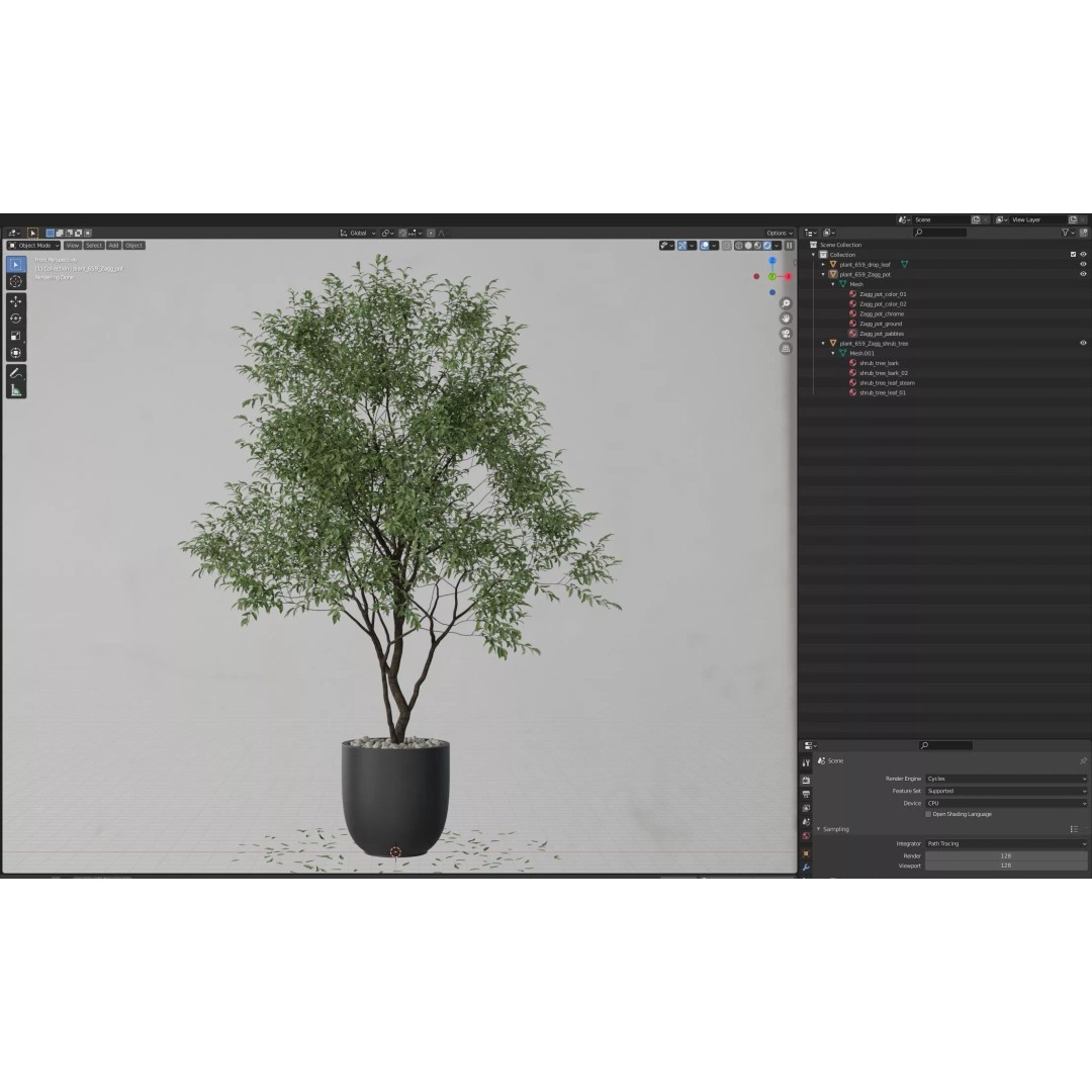 Plants Collection 659 3D Model – High Quality PBR Assets for Interiors & Exteriors - View 7