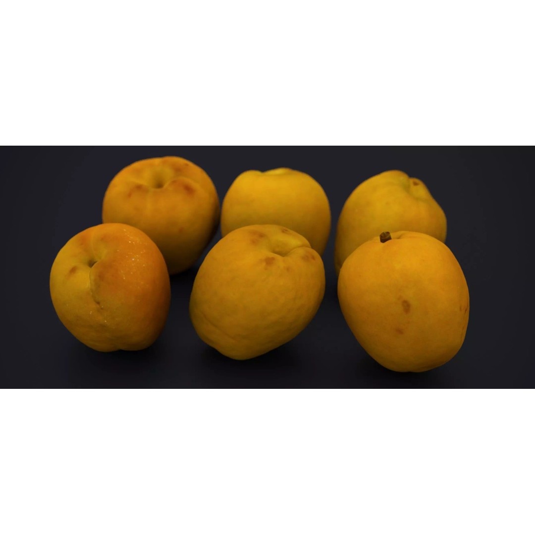 Japanese Kaki Peach 3D Model – High Poly PBR Asset, FBX & OBJ Formats - View 2