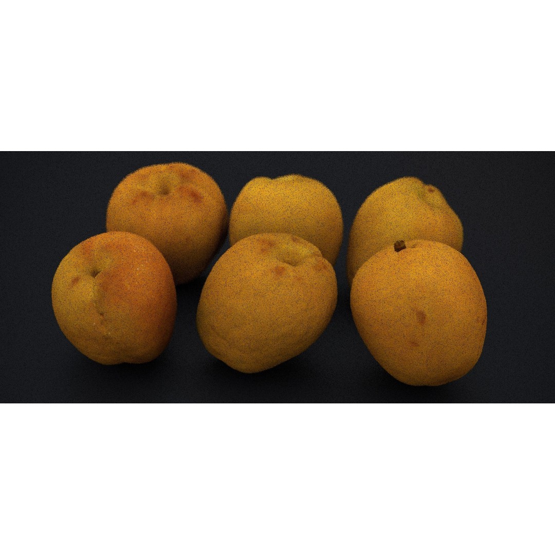 Japanese Kaki Peach 3D Model – High Poly PBR Asset, FBX & OBJ Formats - View 3