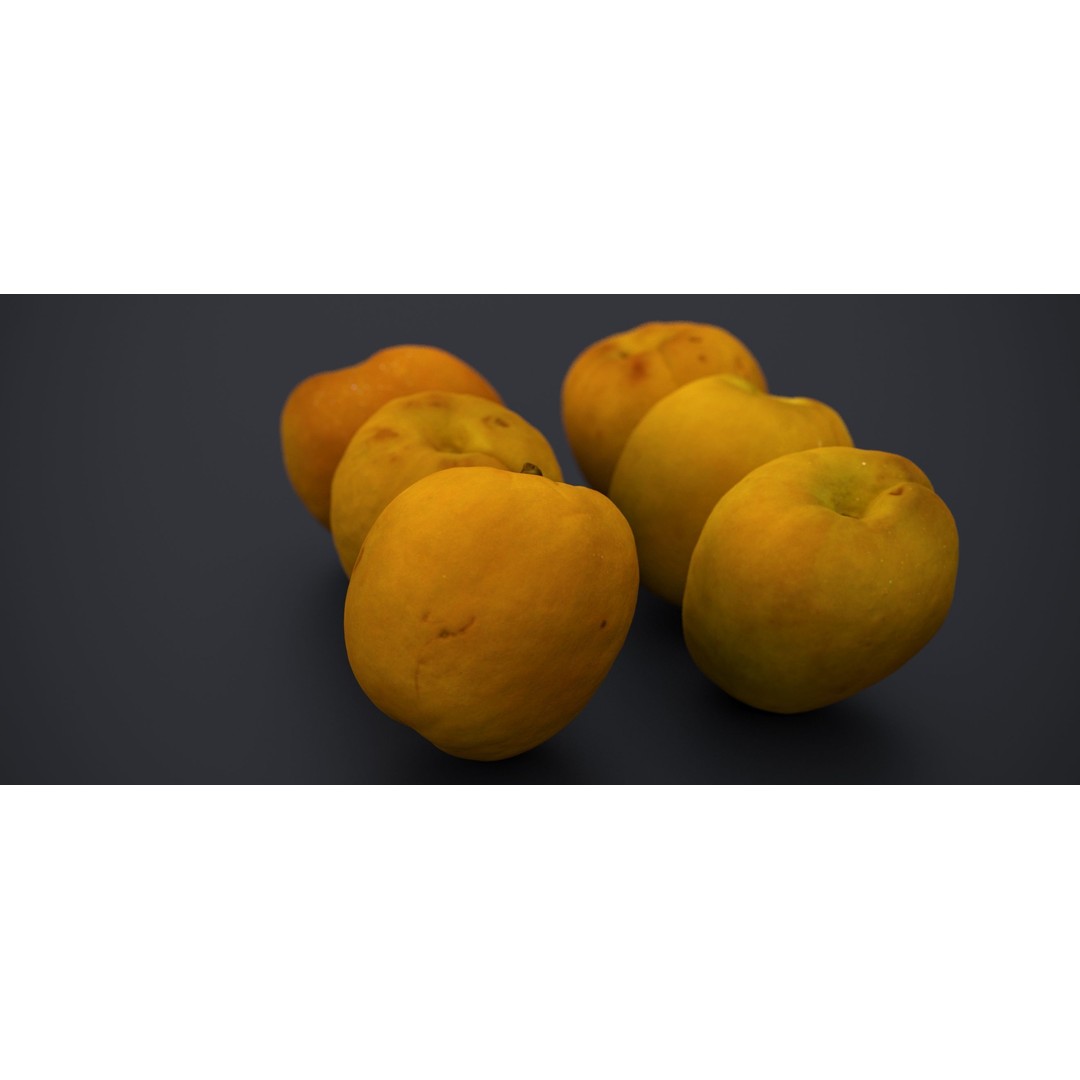 Japanese Kaki Peach 3D Model – High Poly PBR Asset, FBX & OBJ Formats - View 5
