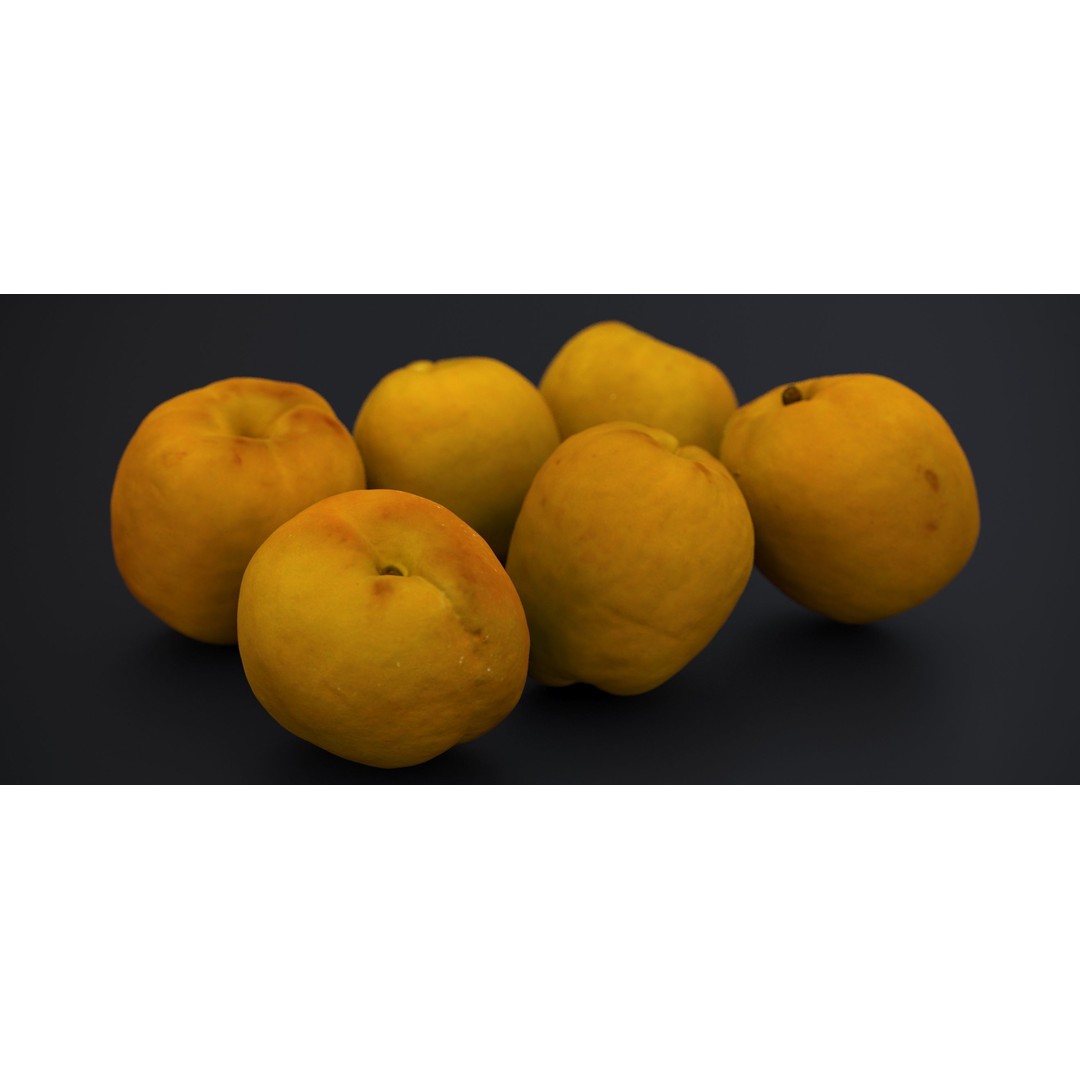 Japanese Kaki Peach 3D Model – High Poly PBR Asset, FBX & OBJ Formats - View 6