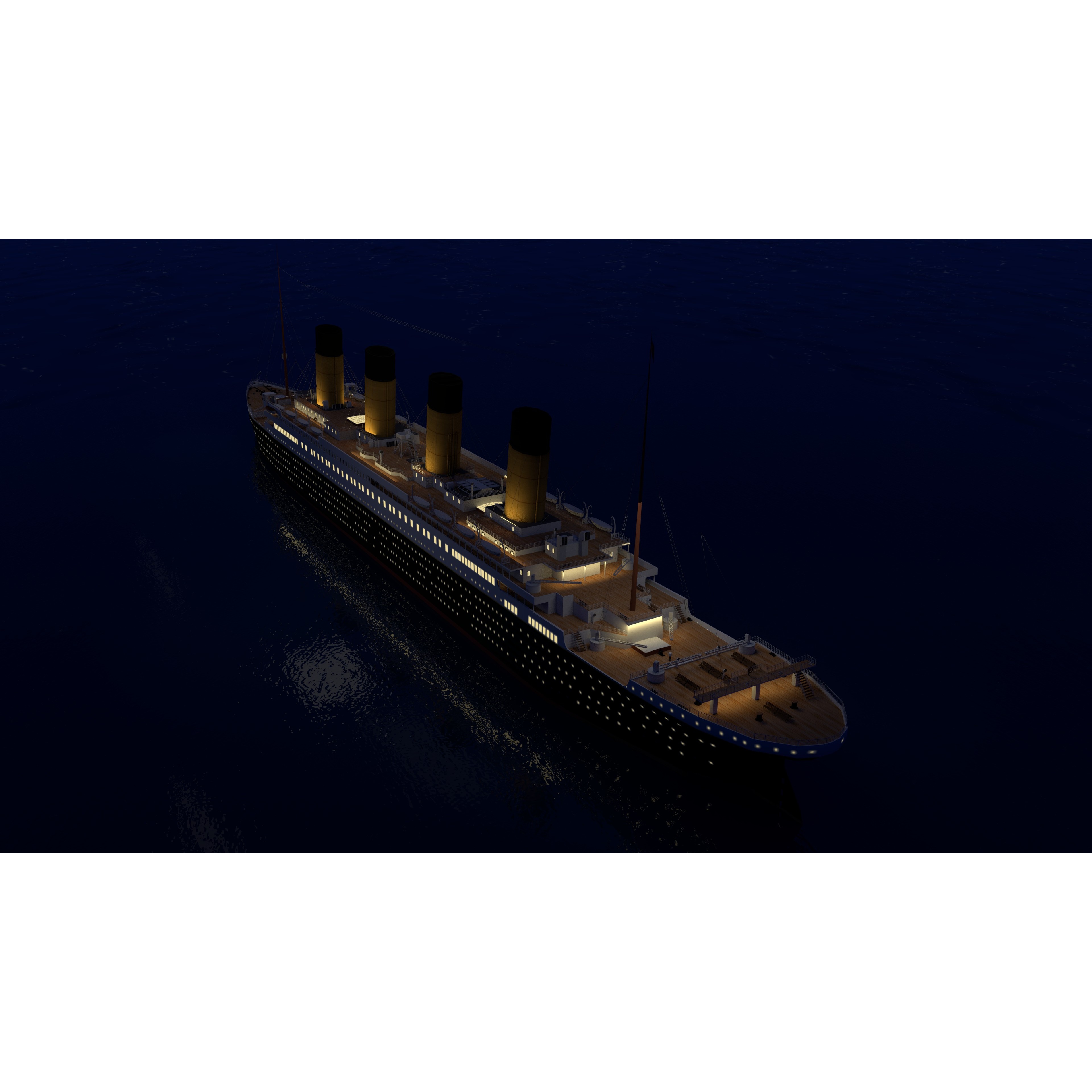 RMS Titanic - Low-Poly Game-Ready 3D Model - View 26