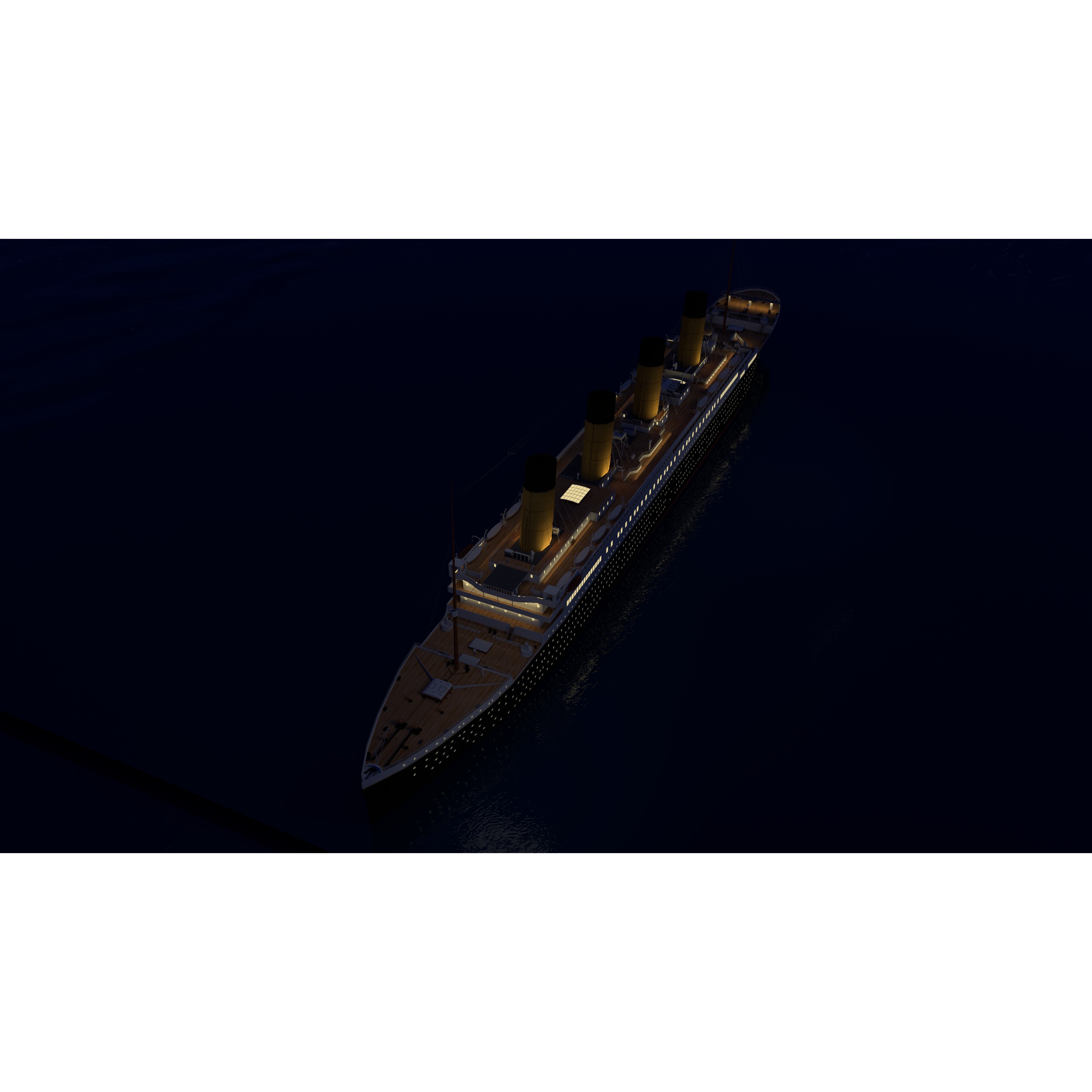 RMS Titanic - Low-Poly Game-Ready 3D Model - View 6