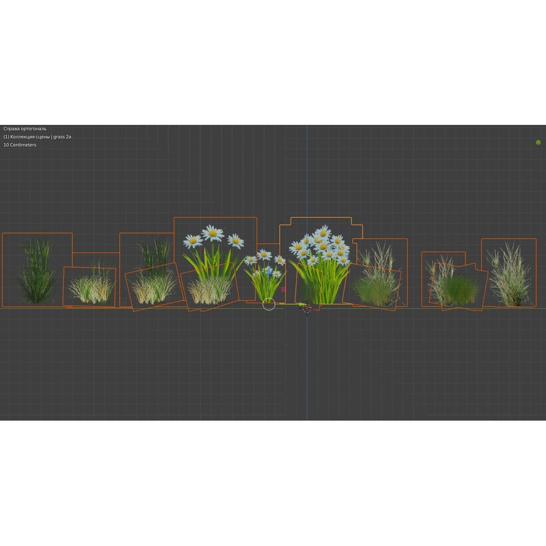 Low-Poly Grass 3D Model – Low Poly Collection with Textures, Game Ready - View 8