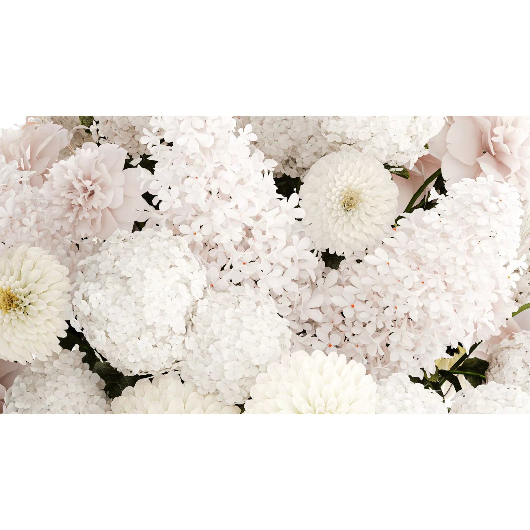 Large White Flower Bouquet 3D Model – Realistic Wedding Decor, FBX - View 7