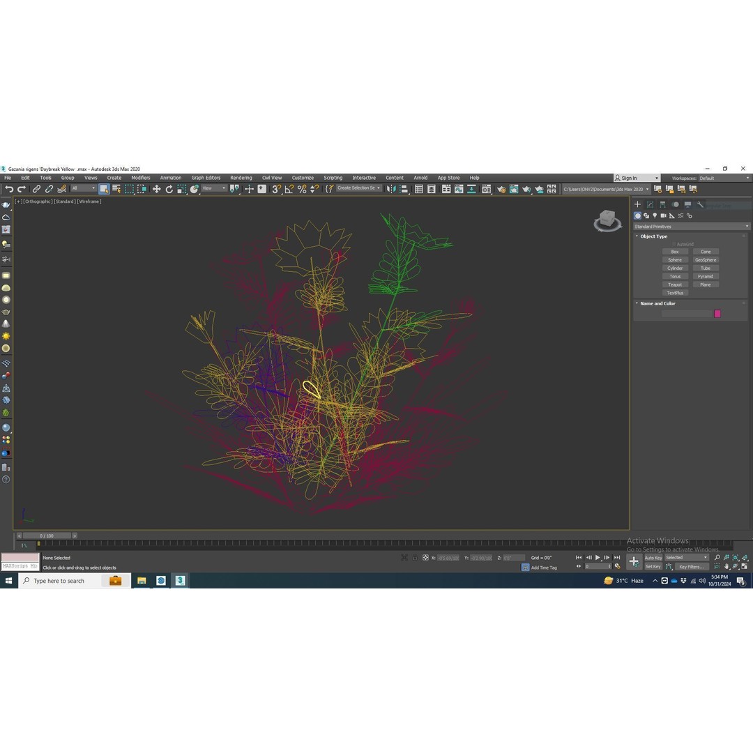 Gazania Rigens Daybreak Yellow 3D Model – Low Poly Game Asset, FBX - View 9