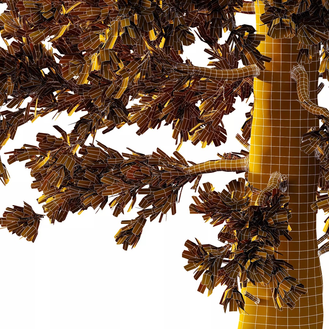 Douglas Fir Tree 3D Model – High Poly PBR Asset, FBX & OBJ Formats