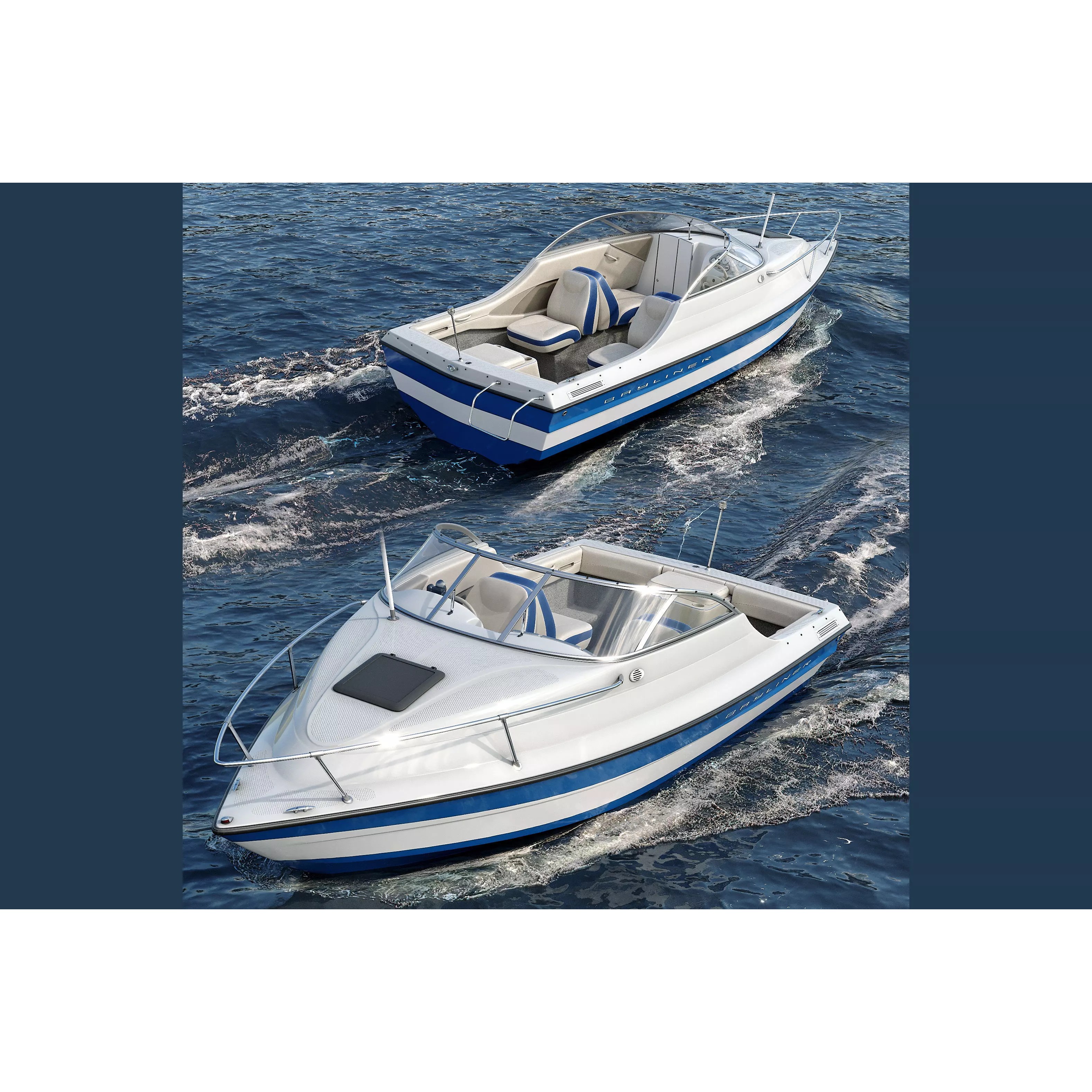 Bayliner Boat - Game-Ready 3D Model - View 2
