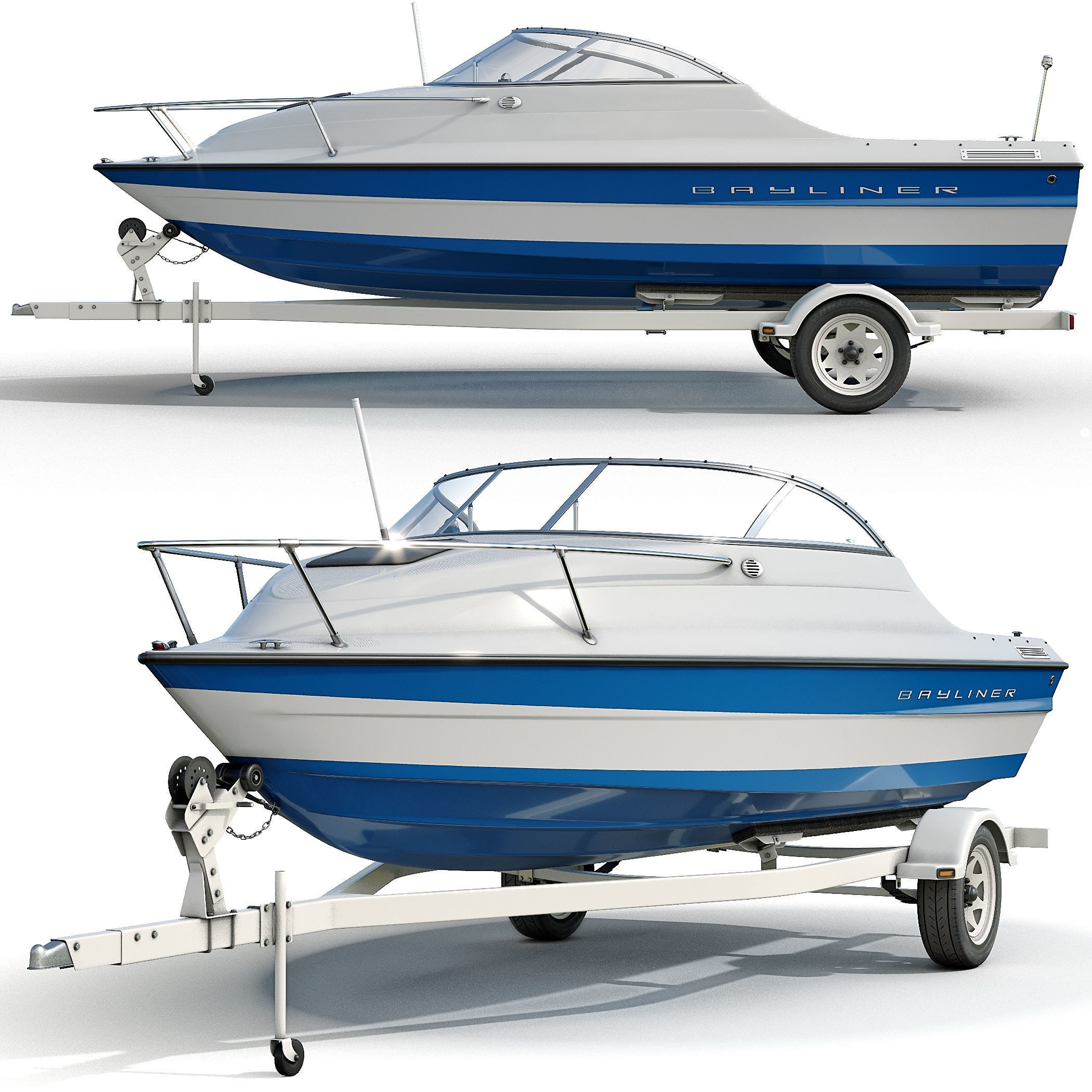 Bayliner Boat - Game-Ready 3D Model - View 3