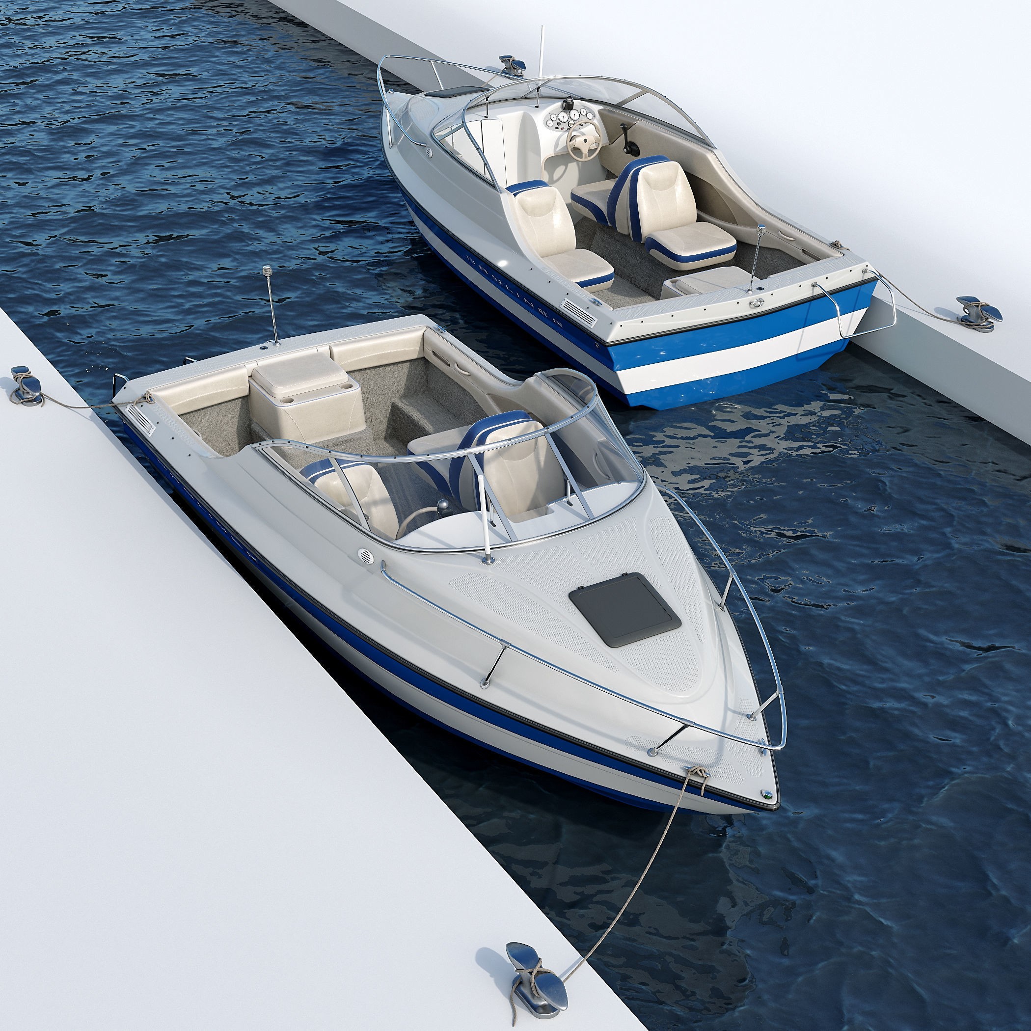 Bayliner Boat - Game-Ready 3D Model - View 4