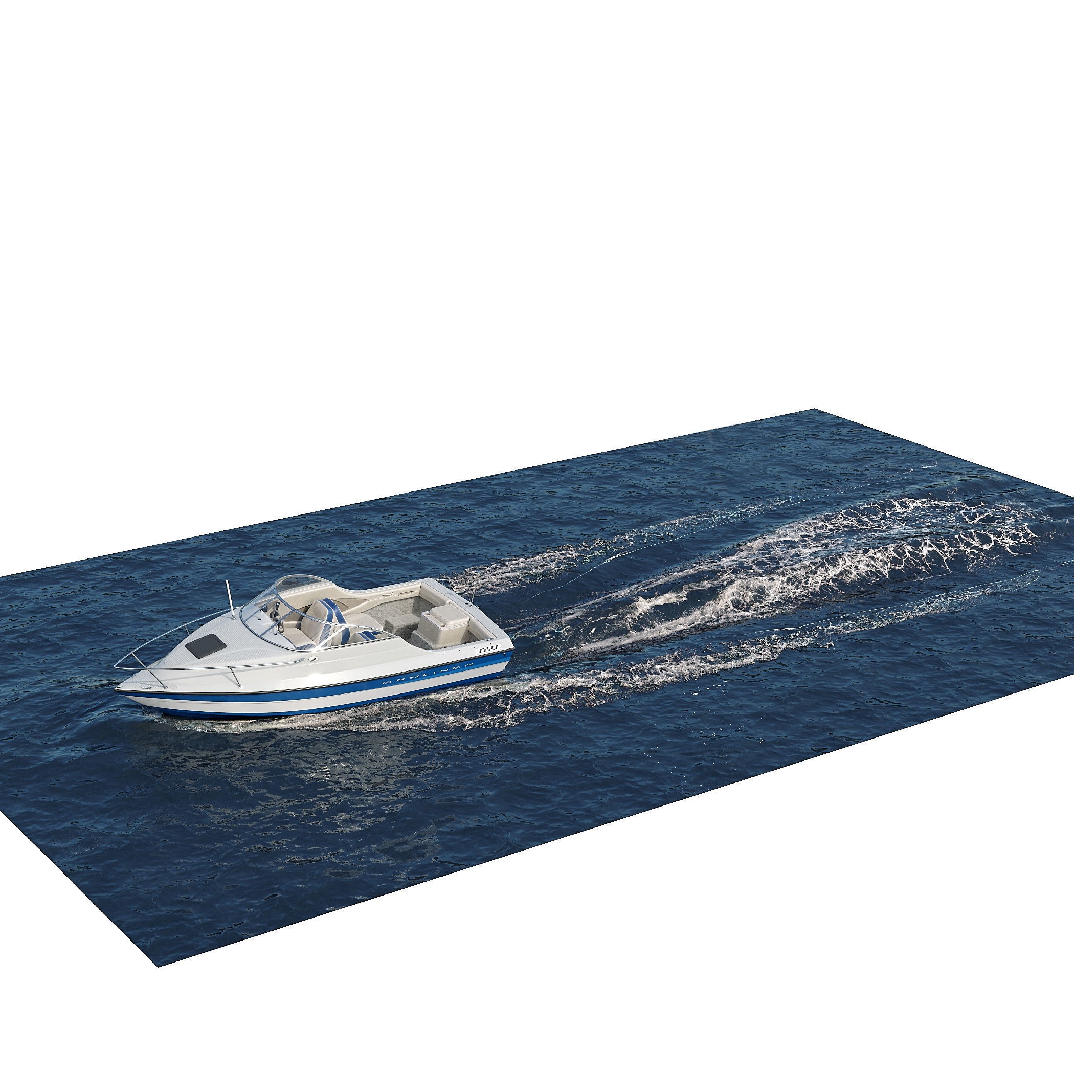 Bayliner Boat - Game-Ready 3D Model - View 5