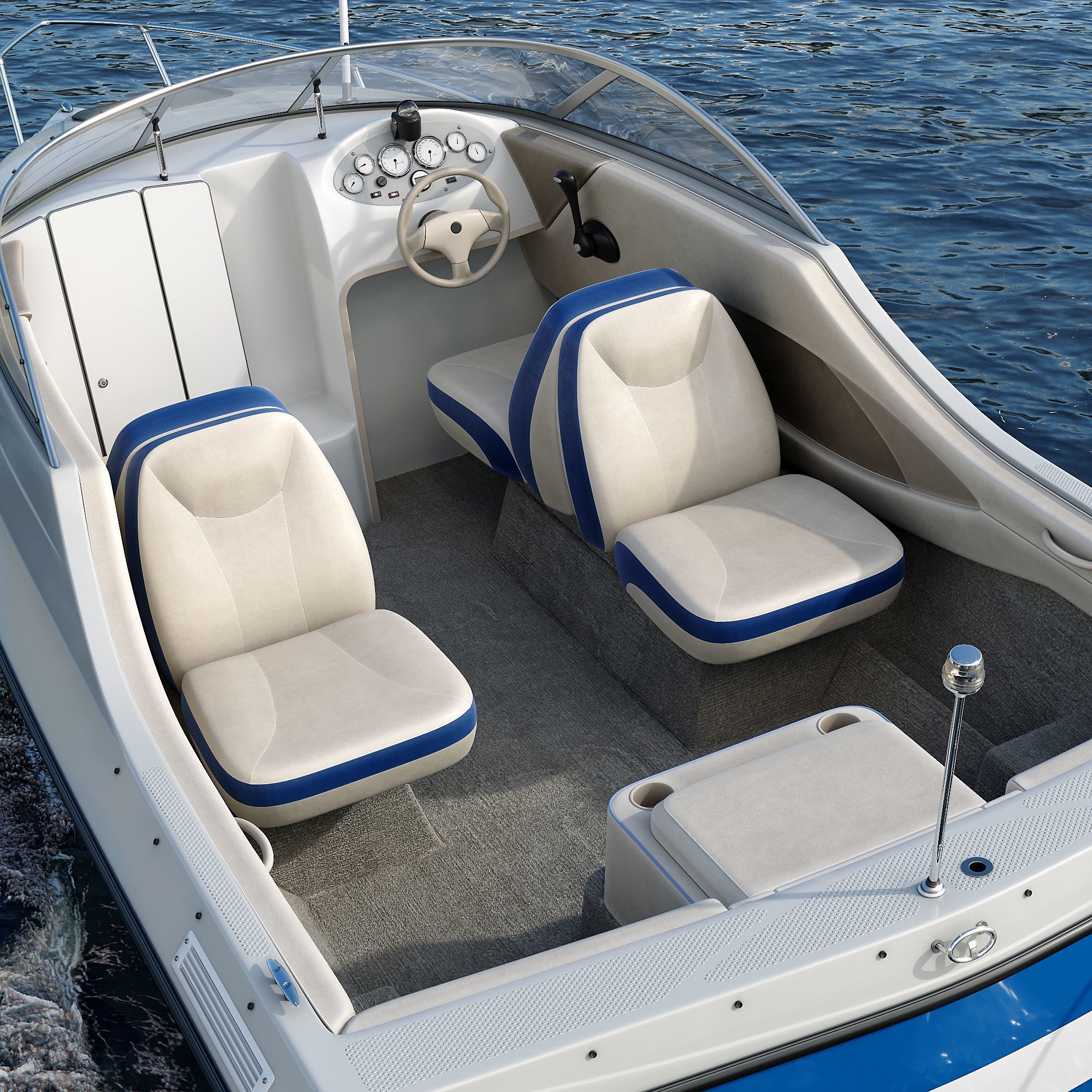 Bayliner Boat - Game-Ready 3D Model - View 7