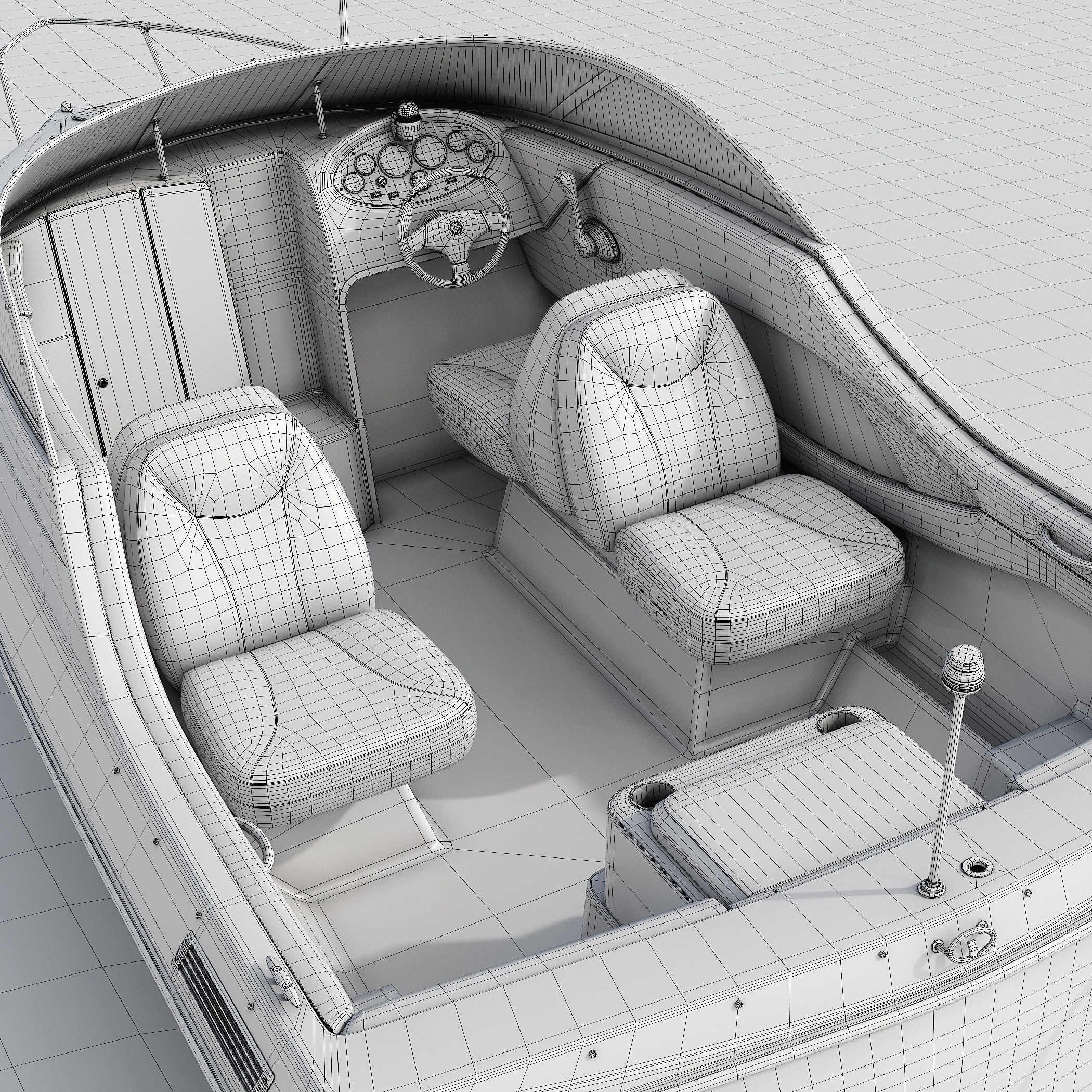 Bayliner Boat - Game-Ready 3D Model - View 8