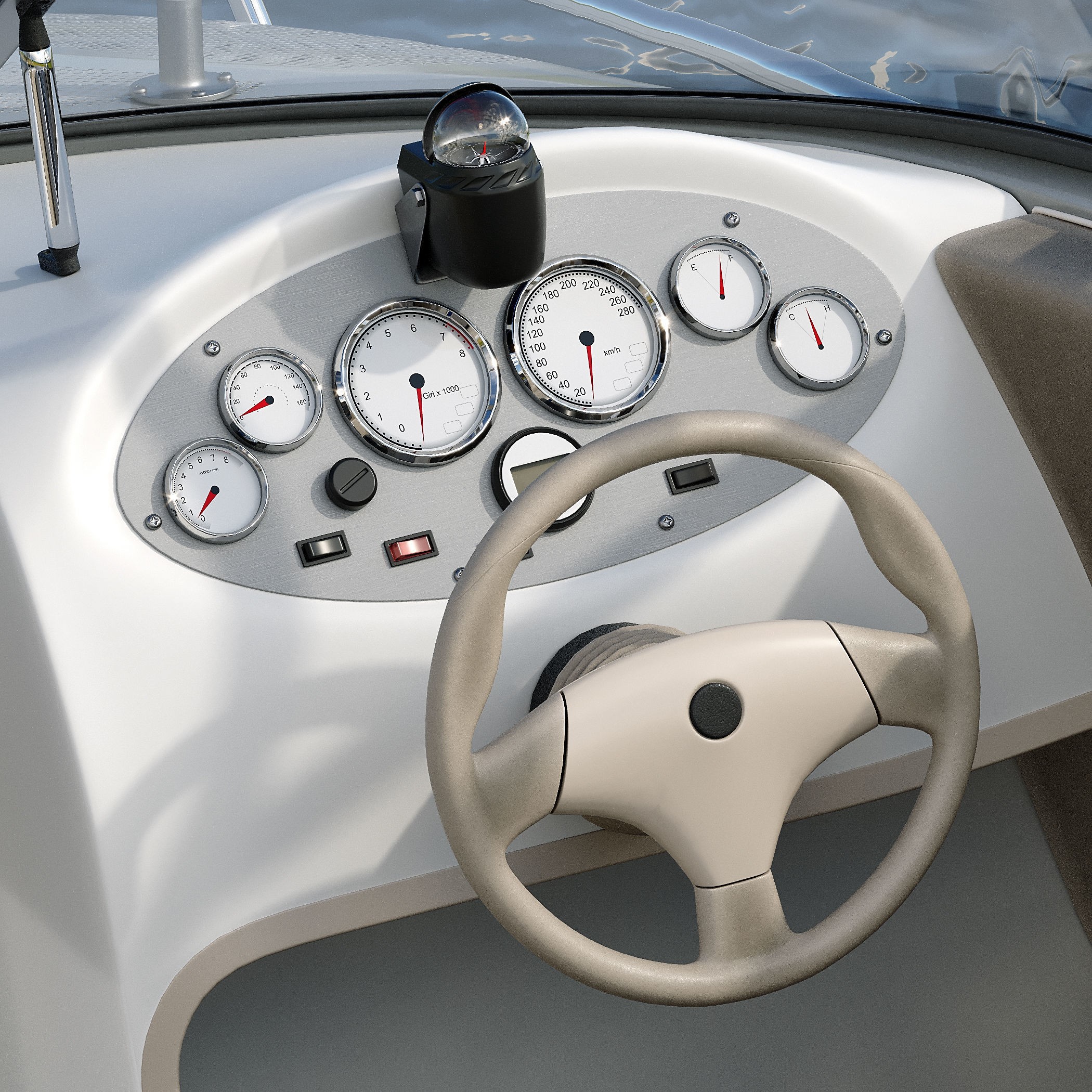 Bayliner Boat - Game-Ready 3D Model - View 9