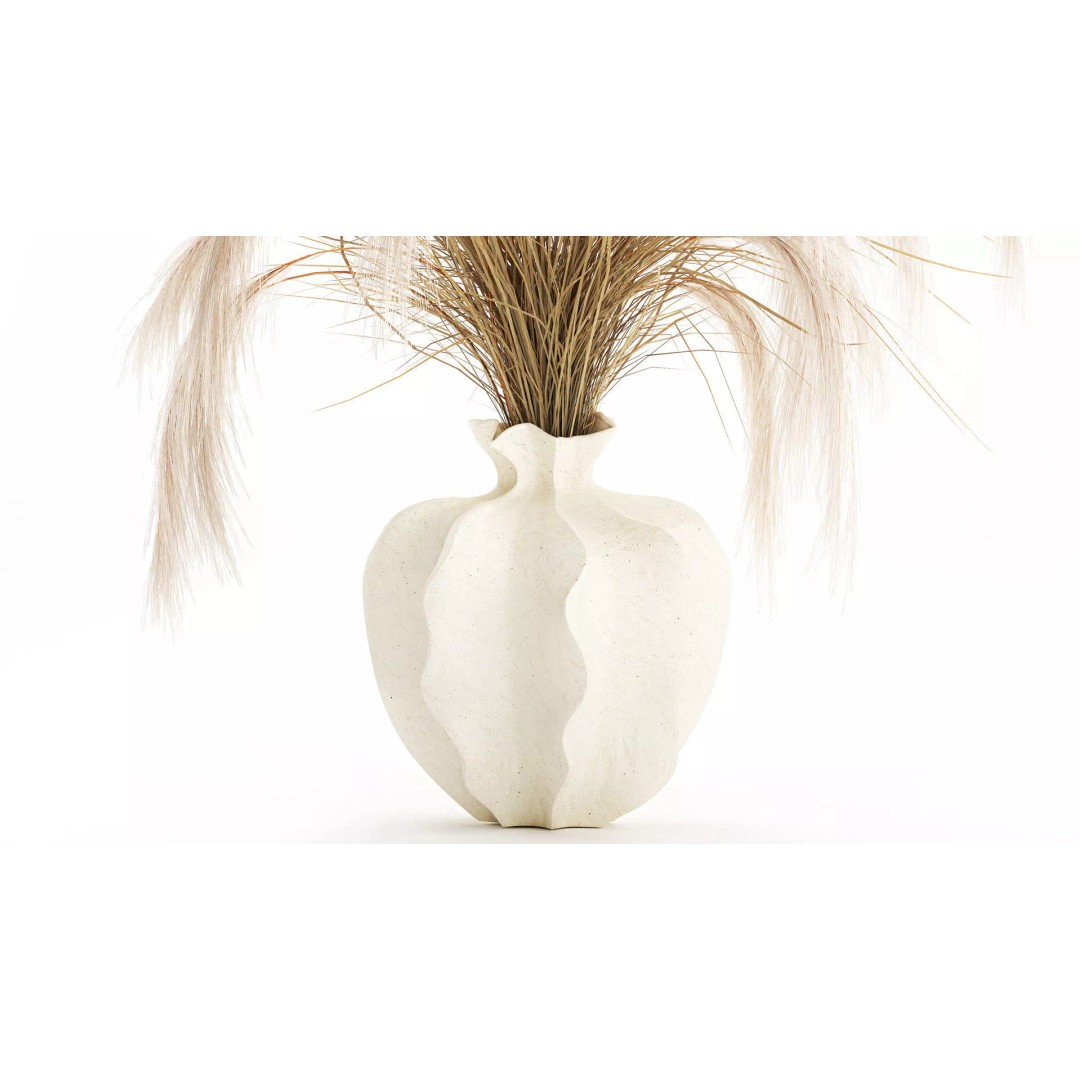 Cortaderia Pampas Grass 3D Model – Realistic Dried Flower Arrangement - View 4