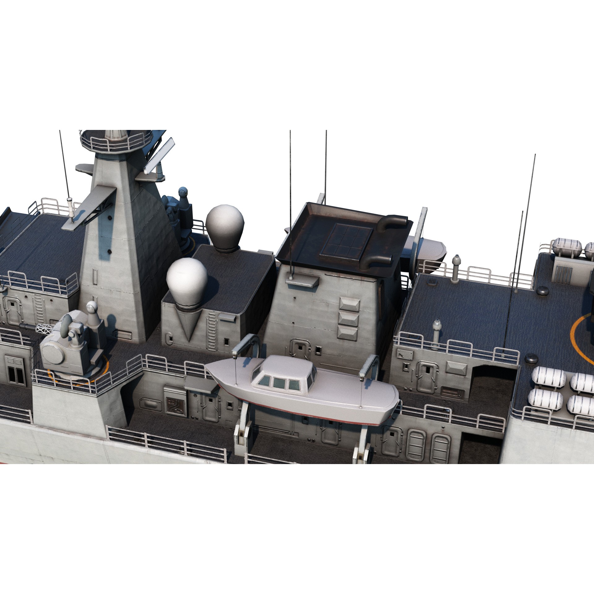 Chinese Navy Type 051C Destroyer - Low-Poly Game-Ready 3D Model - View 17