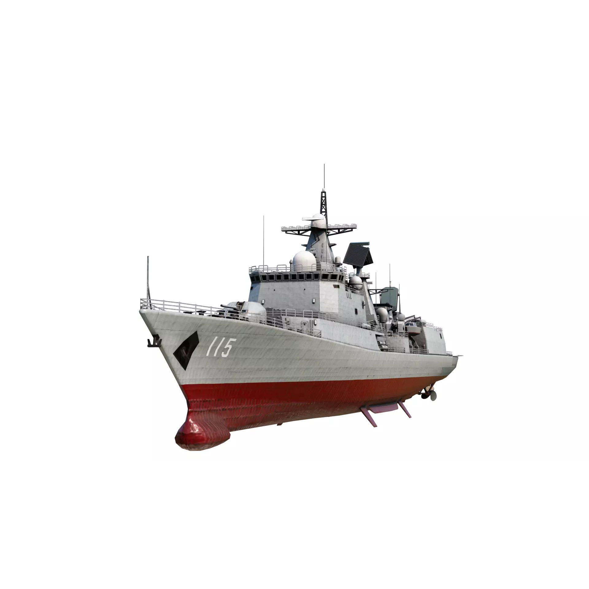 Chinese Navy Type 051C Destroyer - Low-Poly Game-Ready 3D Model - View 2