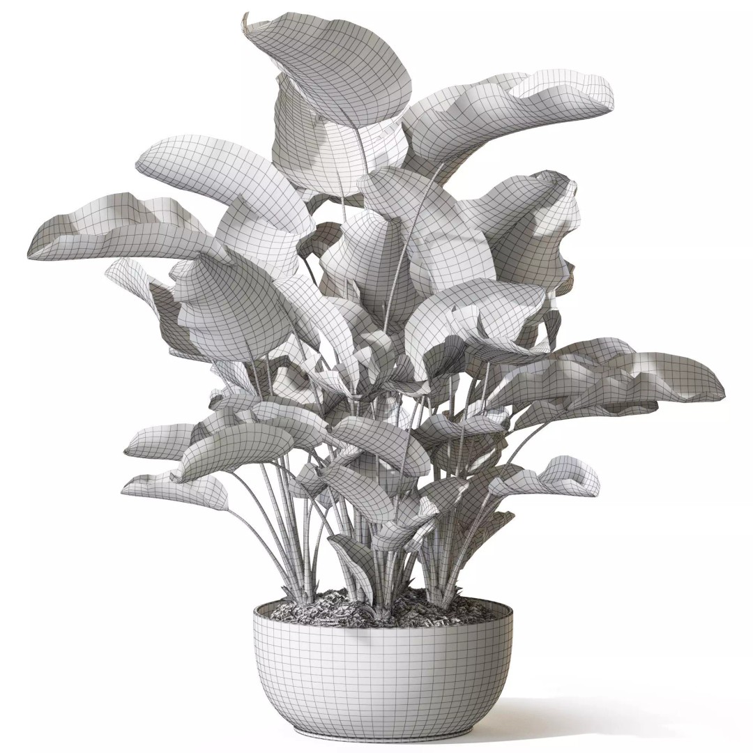 Plant 1315 3D Model – High-Quality PBR Pot Plant for Archviz - View 5