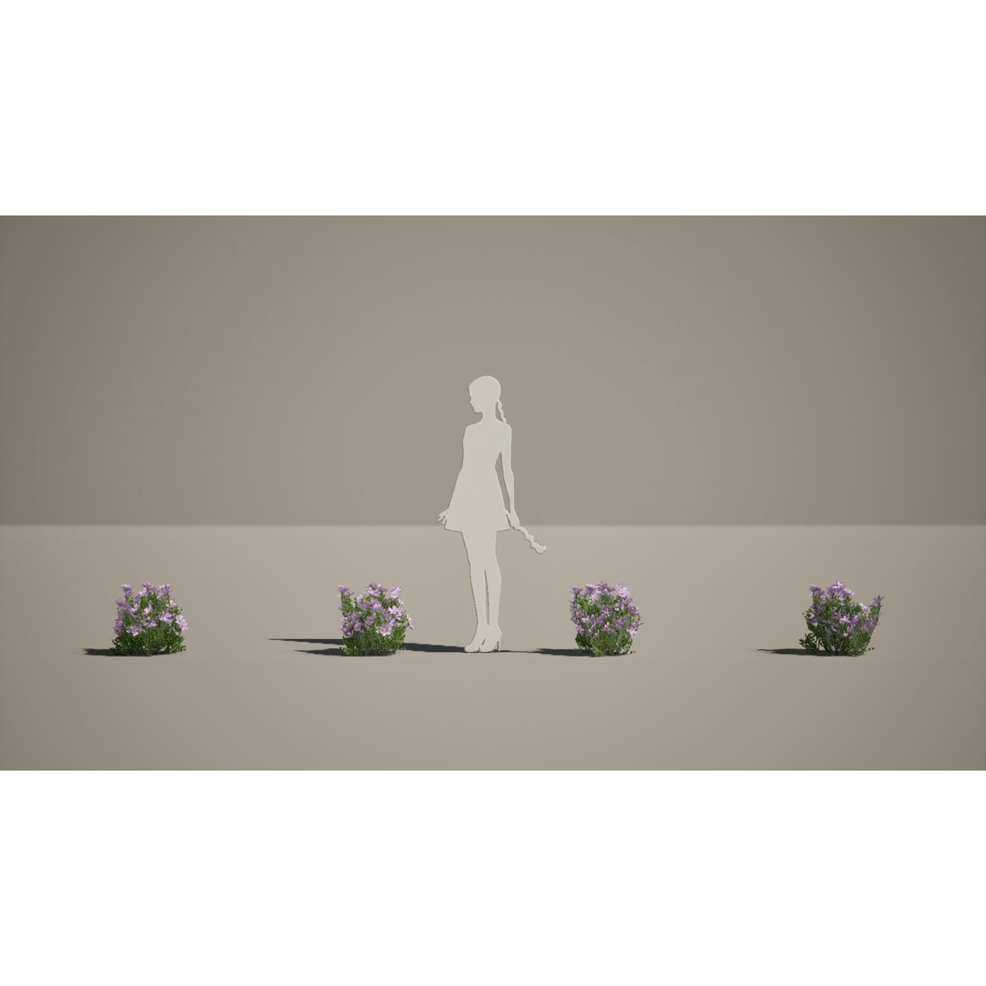 Moss Phlox Flower Grass Plant 3D Model – Low Poly PBR Asset, FBX, OBJ - View 8
