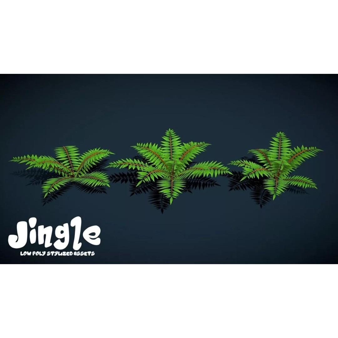 Pine Tree 3D Model – Low Poly Stylized Nature Asset Pack, FBX - View 3