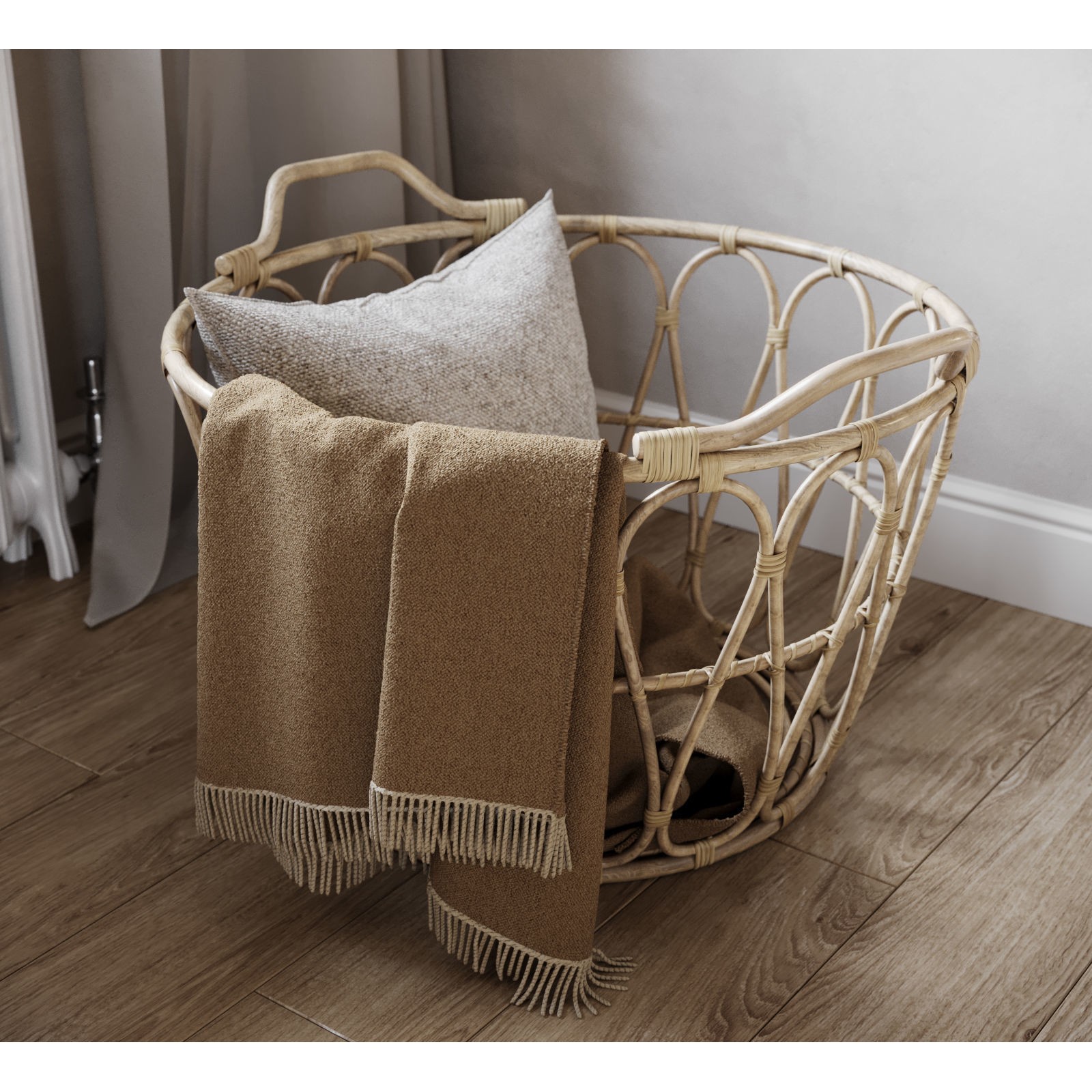 Fully Furnished Bedroom - Interior Scene 3D Model - View 14