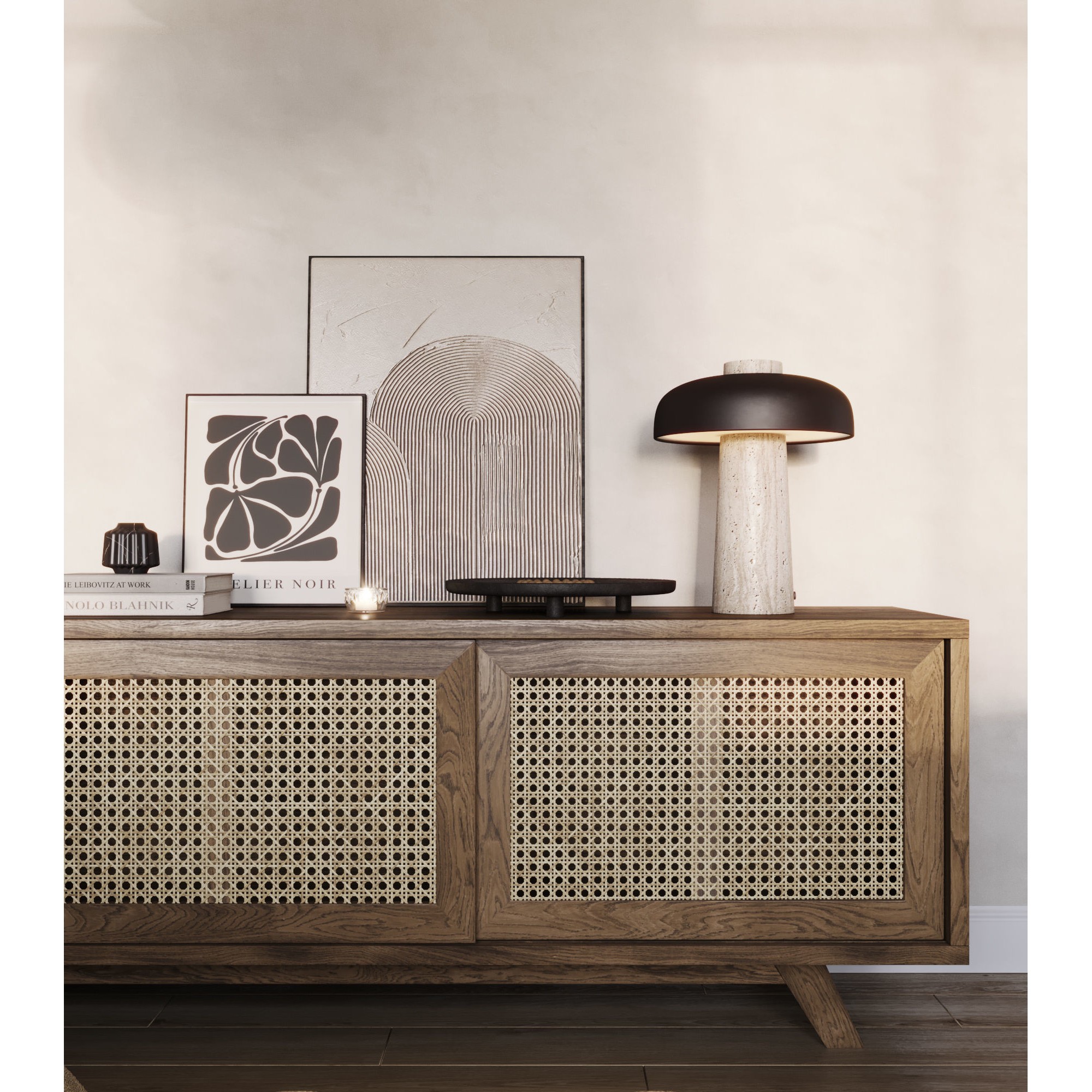 Fully Furnished Bedroom - Interior Scene 3D Model - View 4