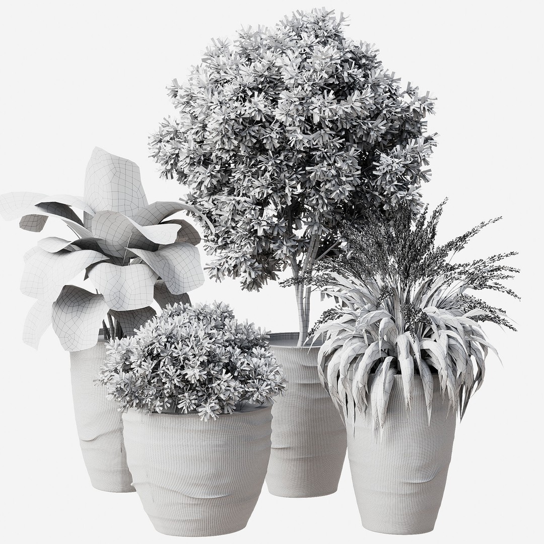 Outdoor Plant 42 3D Model – High Poly PBR Asset, OBJ & FBX