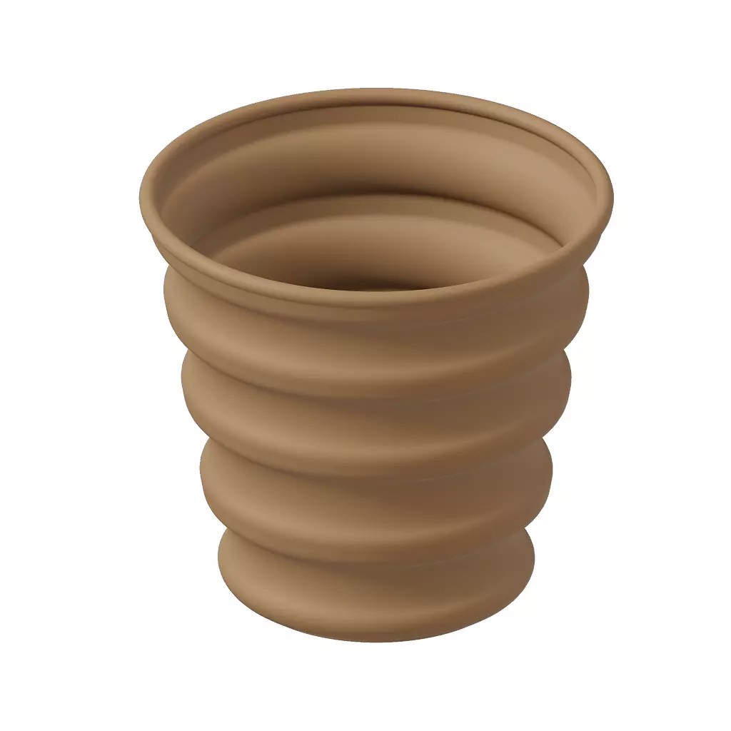 Plastic Flower Pot 3D Model – High Poly Game Asset, FBX, OBJ - View 2