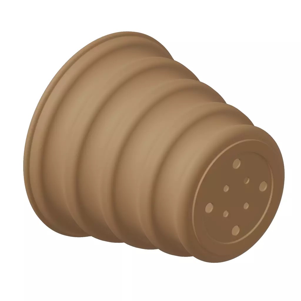 Plastic Flower Pot 3D Model – High Poly Game Asset, FBX, OBJ - View 5