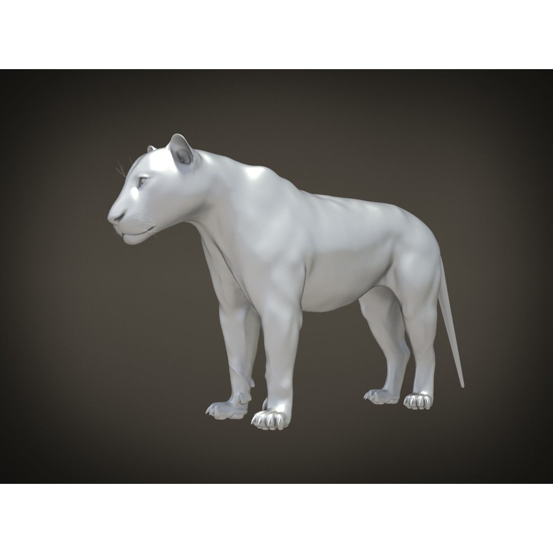 Lion The King 3D Model – High Poly Rigged Animal with Hair and Fur - View 14