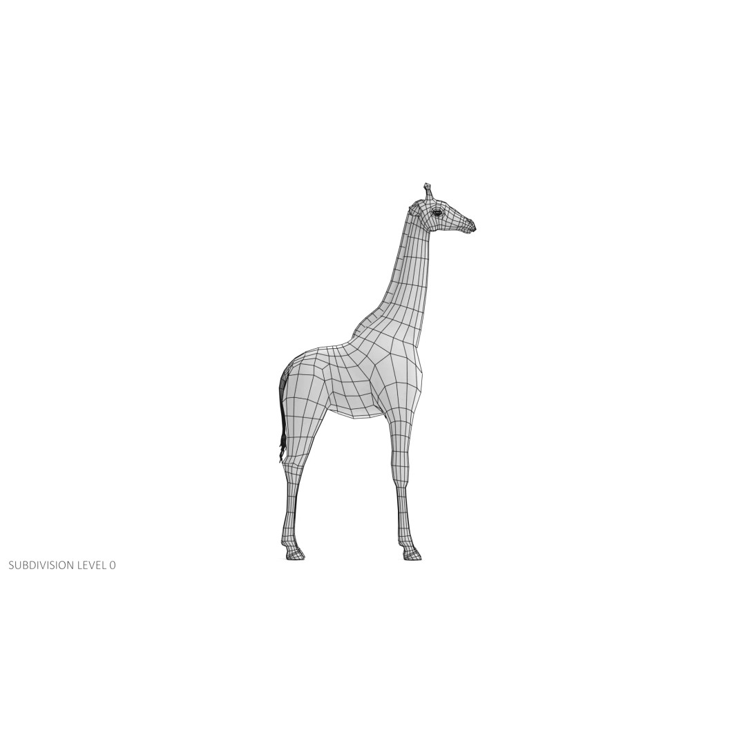 Rothschild's Giraffe 3D Model – Realistic PBR Asset for Nature Scenes - View 10