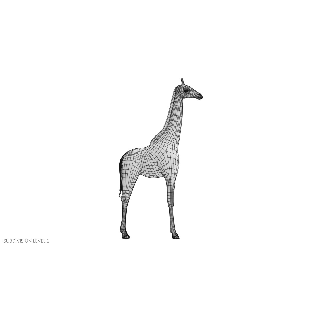 Rothschild's Giraffe 3D Model – Realistic PBR Asset for Nature Scenes - View 11