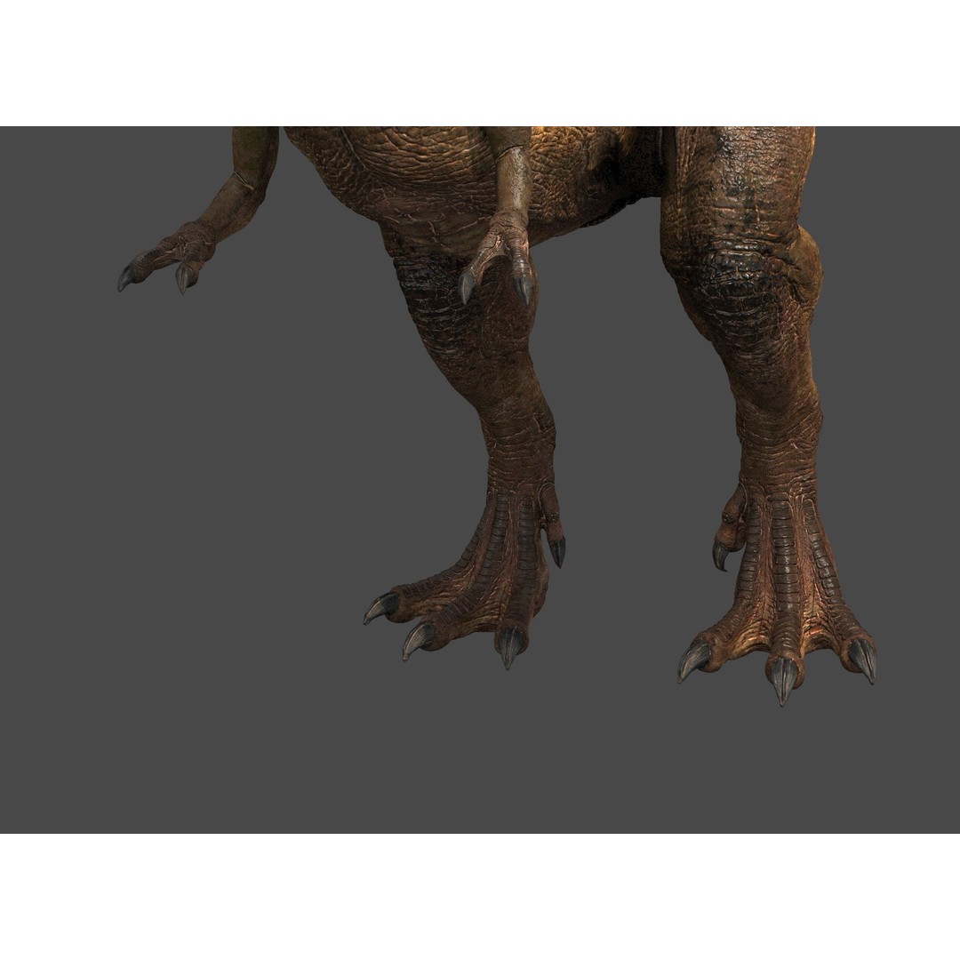 Tyrannosaurus Rex 3D Model – High Detailed Game Ready Animation, FBX - View 10