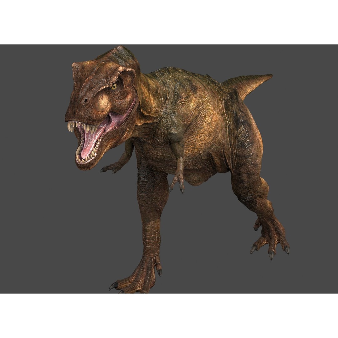 Tyrannosaurus Rex 3D Model – High Detailed Game Ready Animation, FBX - View 16