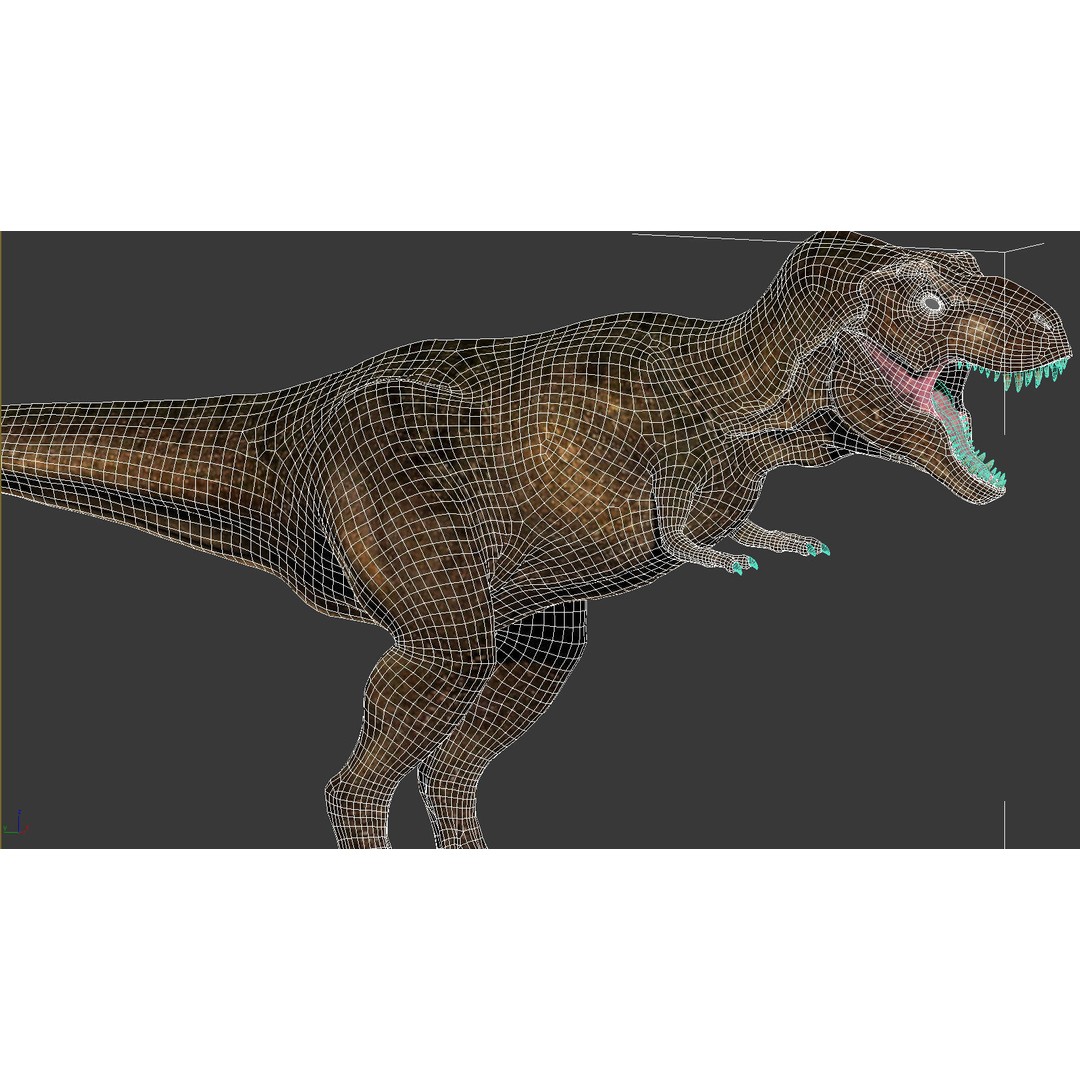 Tyrannosaurus Rex 3D Model – High Detailed Game Ready Animation, FBX - View 20