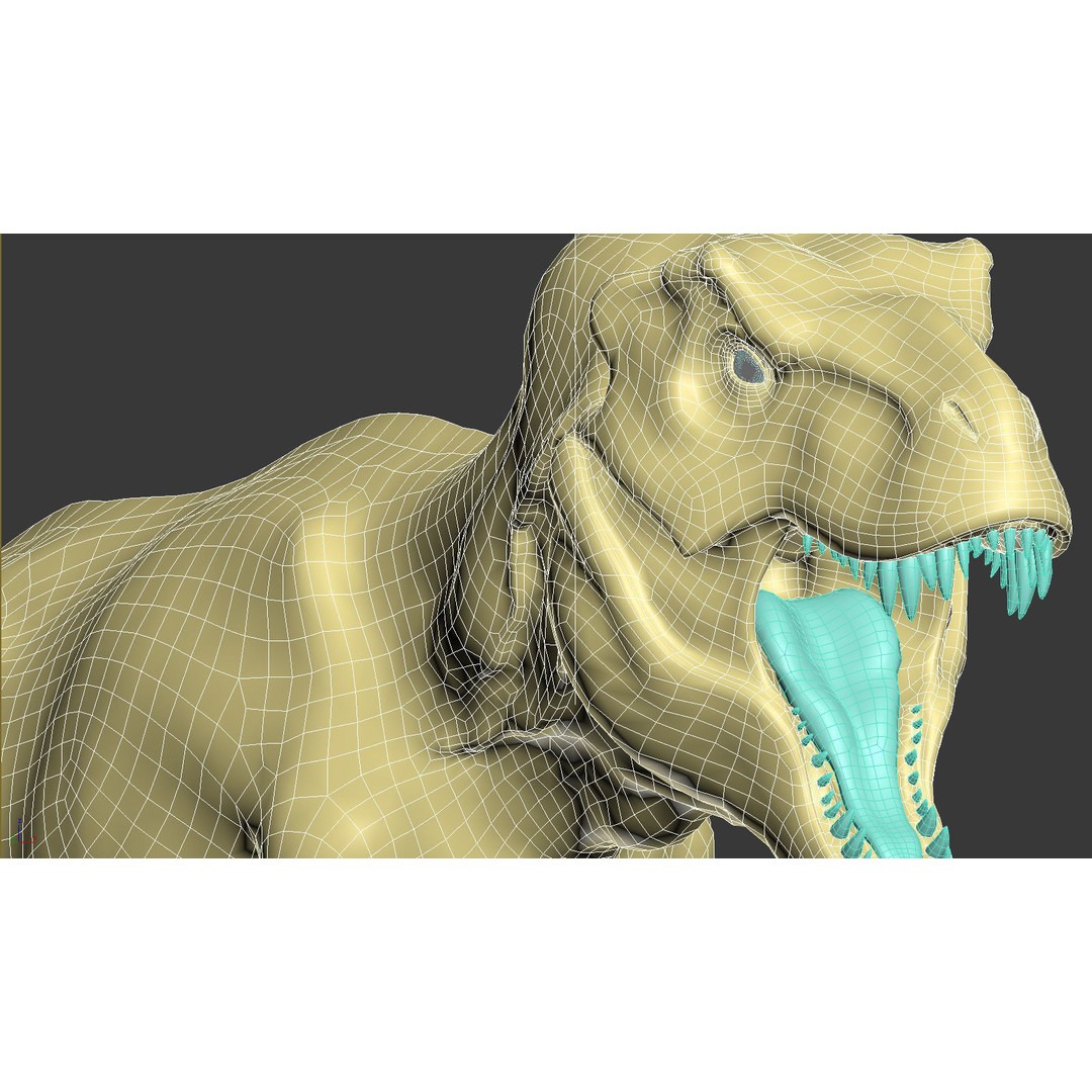 Tyrannosaurus Rex 3D Model – High Detailed Game Ready Animation, FBX - View 21