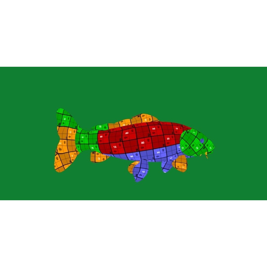 Nishikigoi Koi Fish 3D Model – Low Poly Game Asset, FBX, PBR Textures - View 31