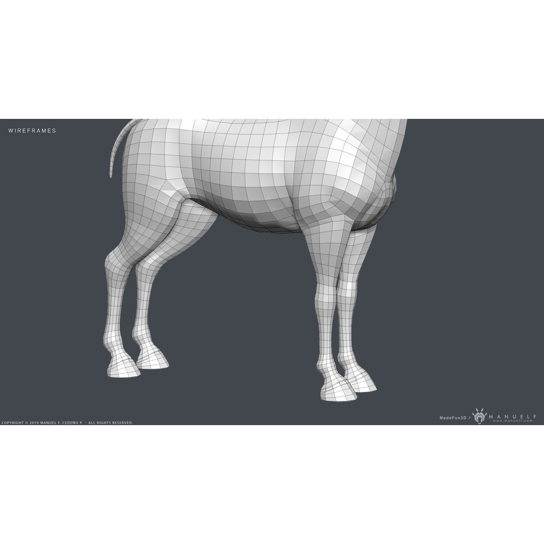 Stylized Cartoon Horse 3D Model – Low Poly Animation Asset, FBX, OBJ - View 19