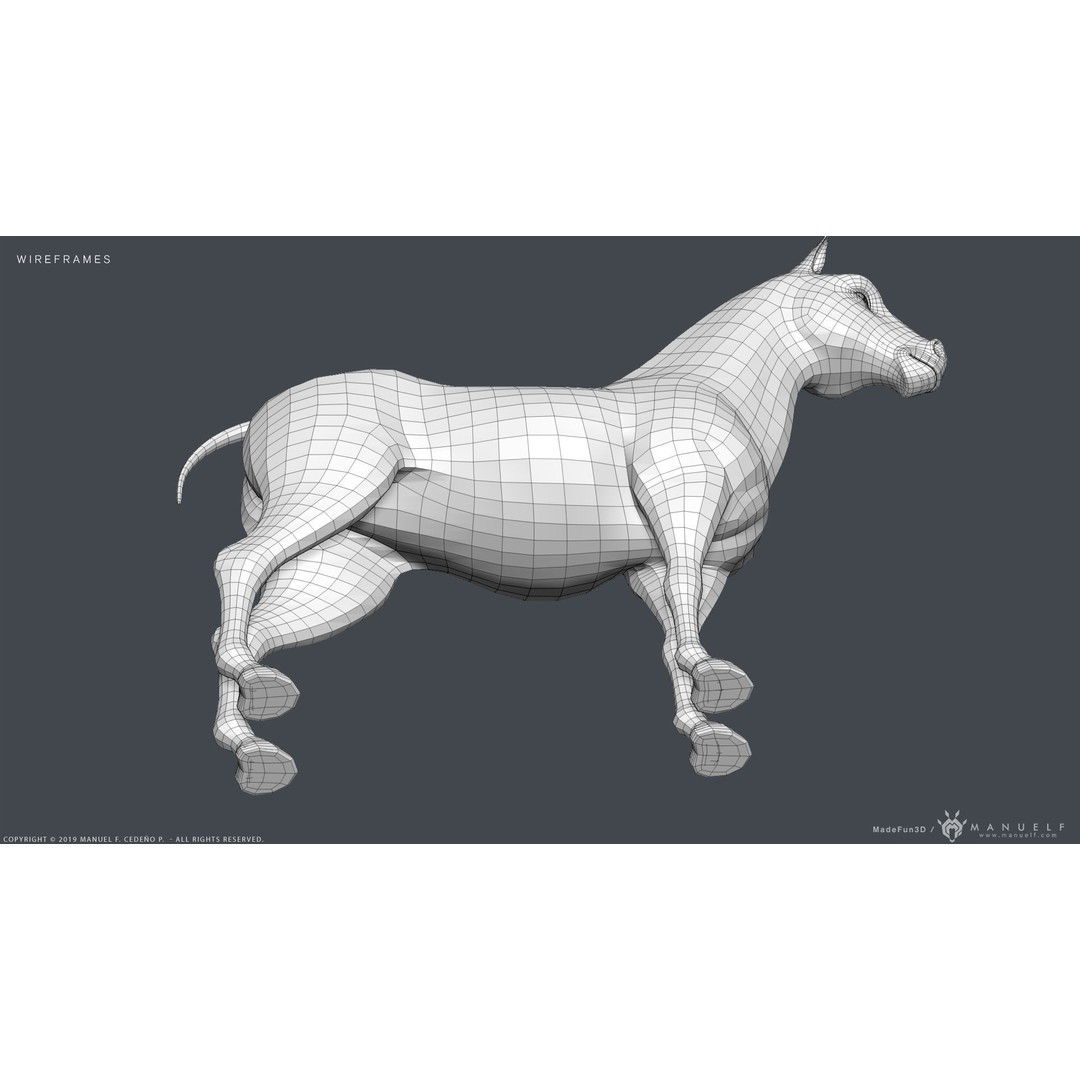 Stylized Cartoon Horse 3D Model – Low Poly Animation Asset, FBX, OBJ - View 21