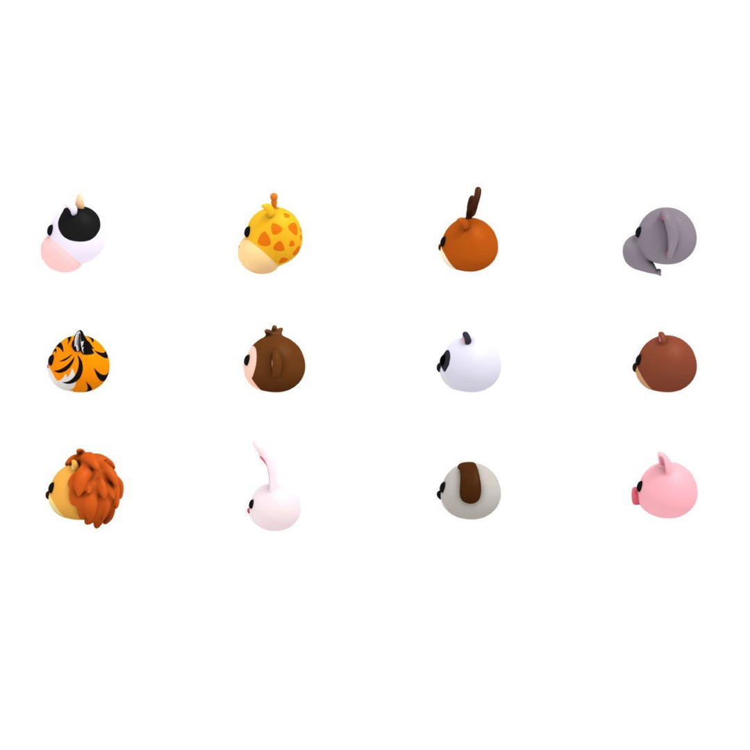 Cartoon Animal Head Pack 3D Model – Low Poly Game Asset, FBX/OBJ - View 16