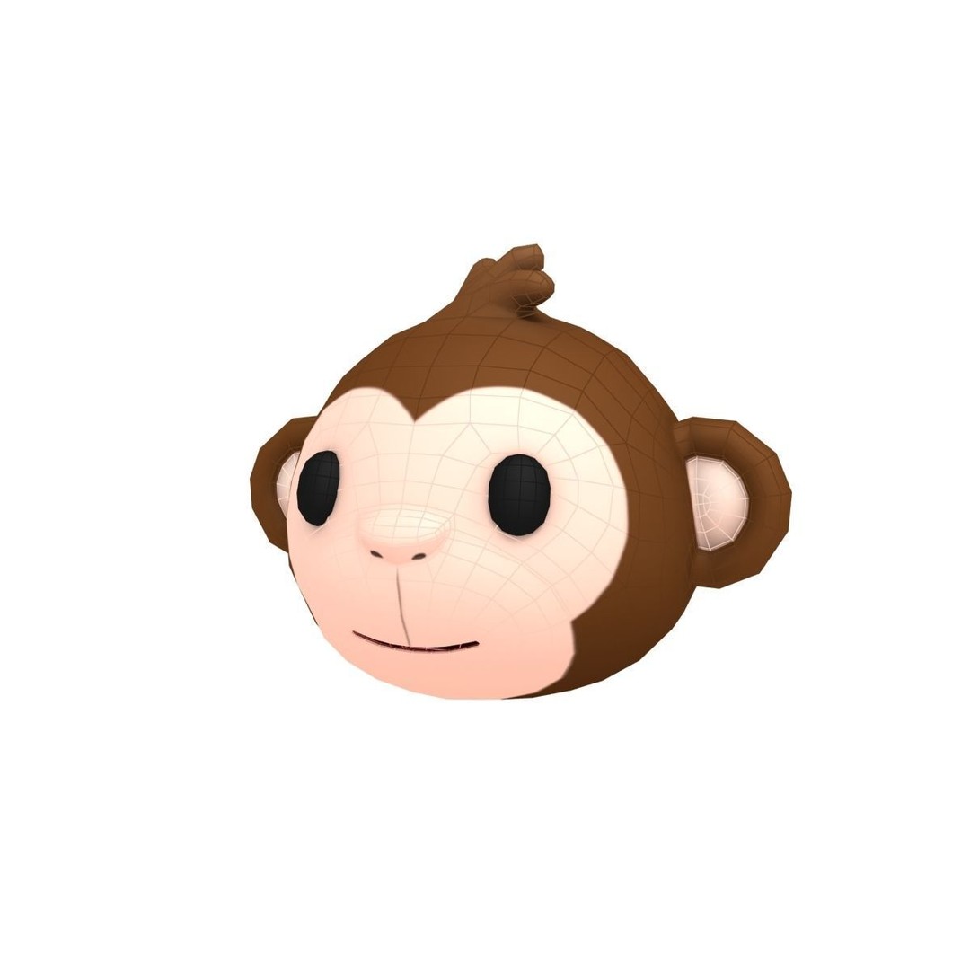 Cartoon Animal Head Pack 3D Model – Low Poly Game Asset, FBX/OBJ - View 18